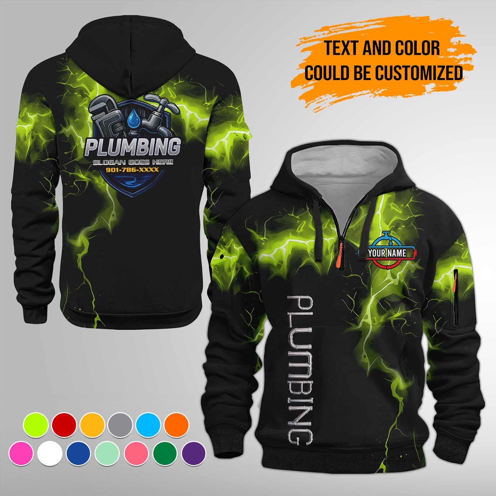 Custom Plumbing Hoodie