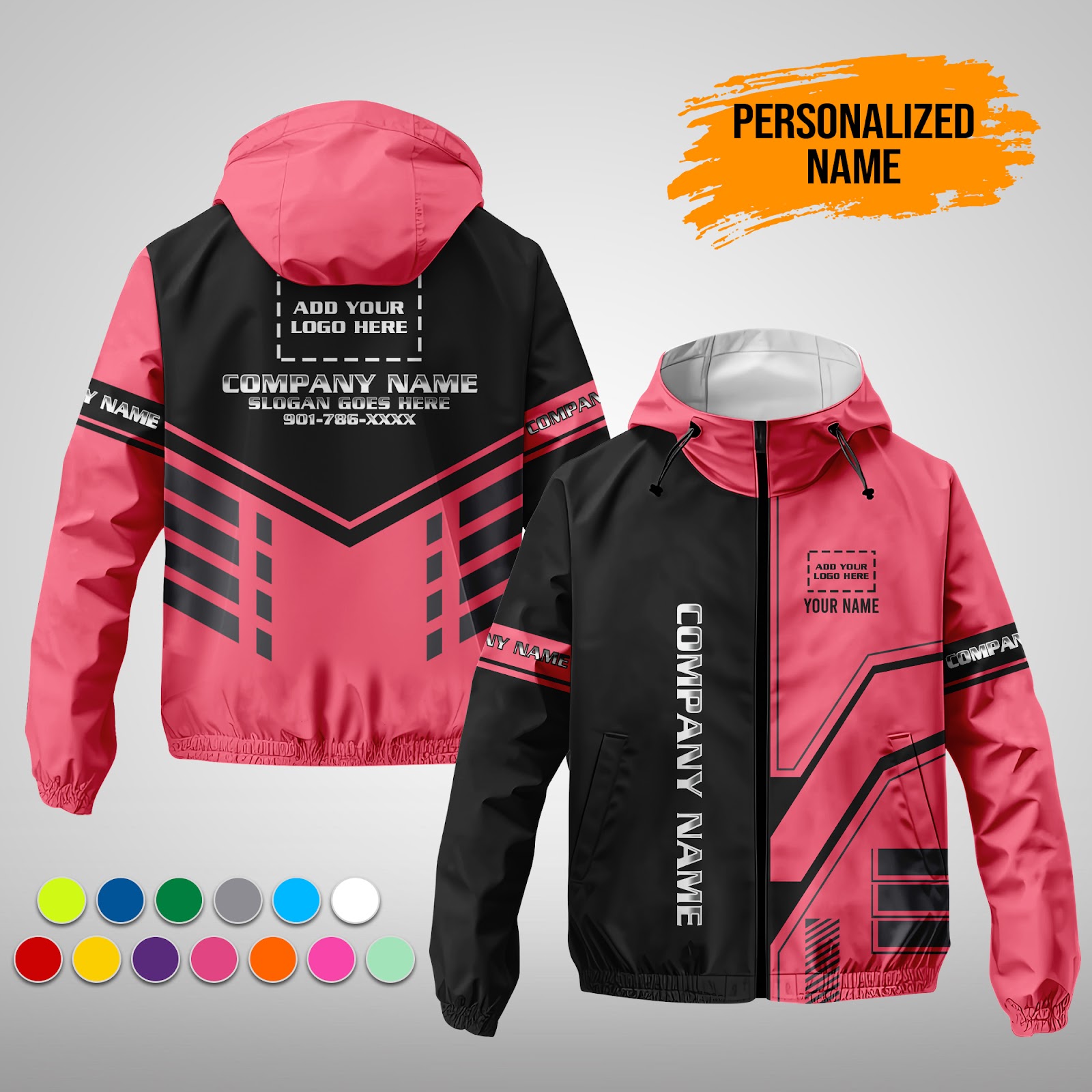 6038348-personalized-name-and-color-uniform-3d-printed-windbreaker-jacket-pc372-11.jpg Custom Uniform 3D Printed Windbreaker Jacket - photo 11