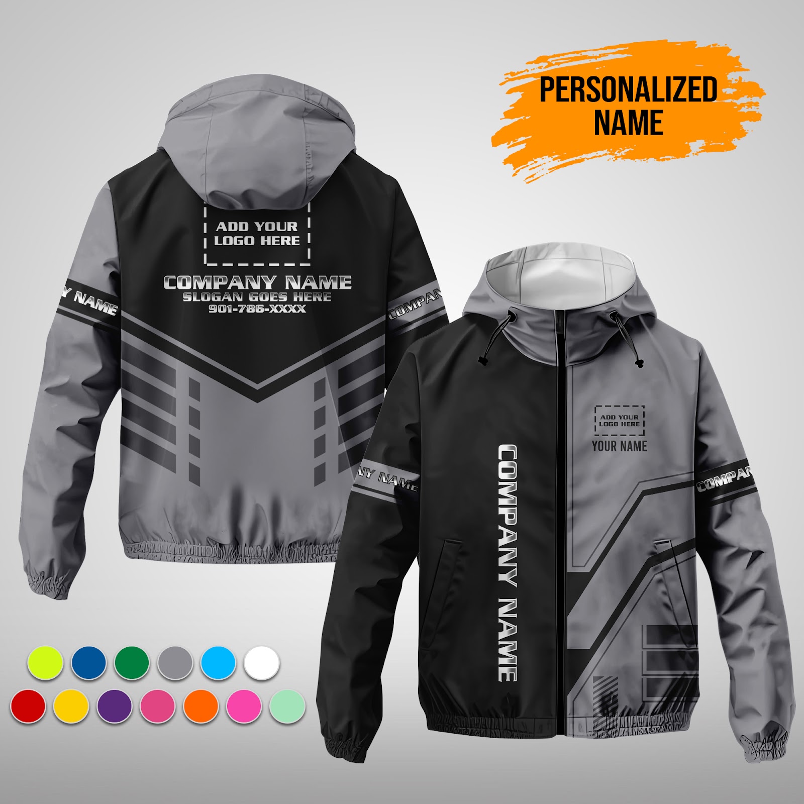 6038348-personalized-name-and-color-uniform-3d-printed-windbreaker-jacket-pc372-4.jpg Custom Uniform 3D Printed Windbreaker Jacket - photo 4