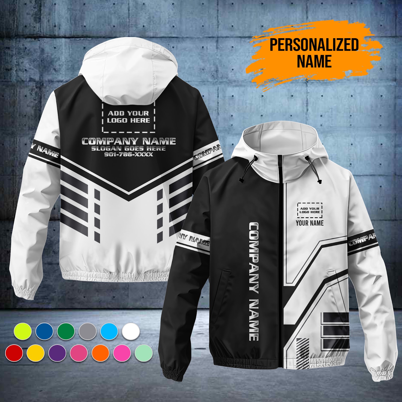 6038348-personalized-name-and-color-uniform-3d-printed-windbreaker-jacket-pc372-8.jpg Custom Uniform 3D Printed Windbreaker Jacket - photo 8