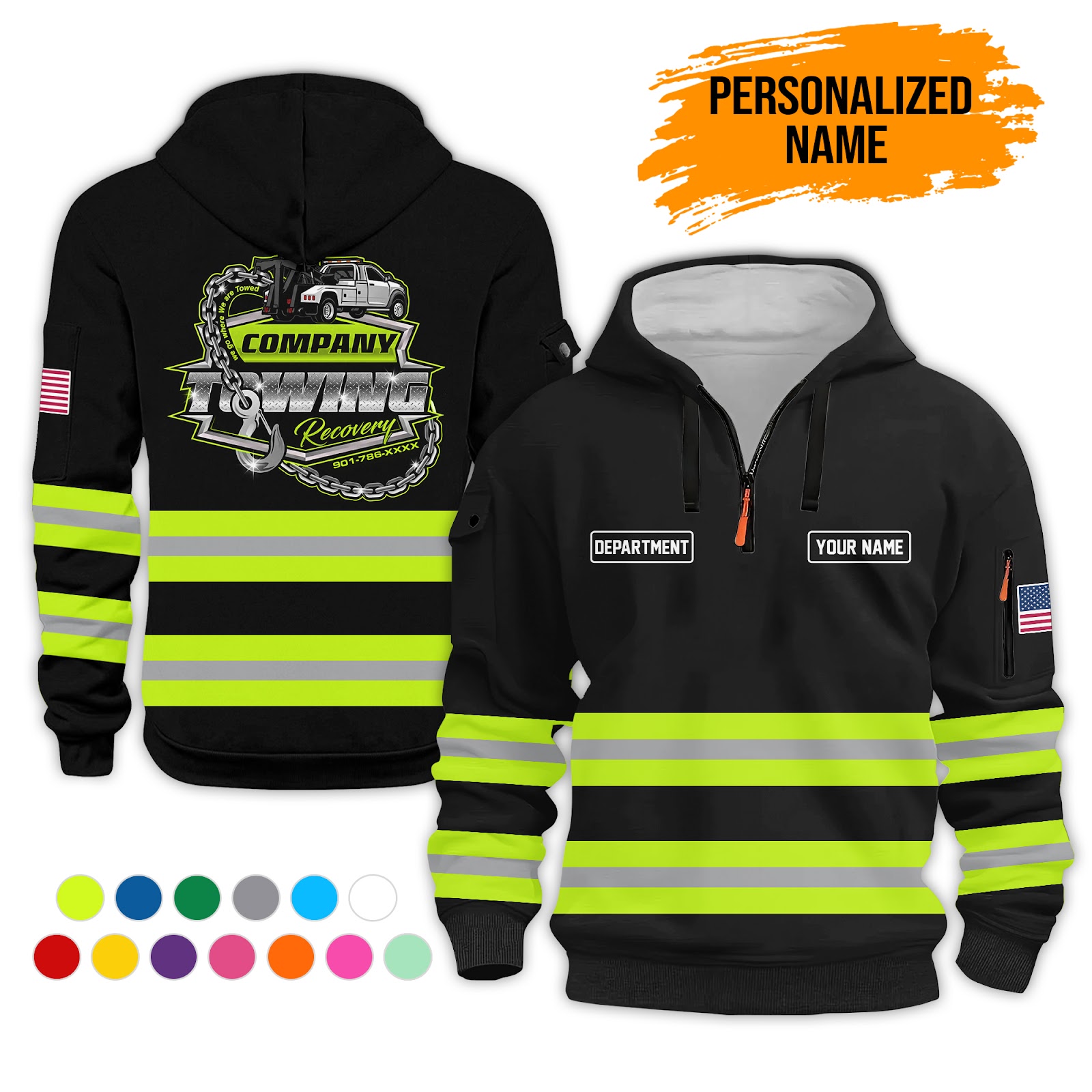 Custom Love Truck 3D 3D Quarter Zip Hoodie