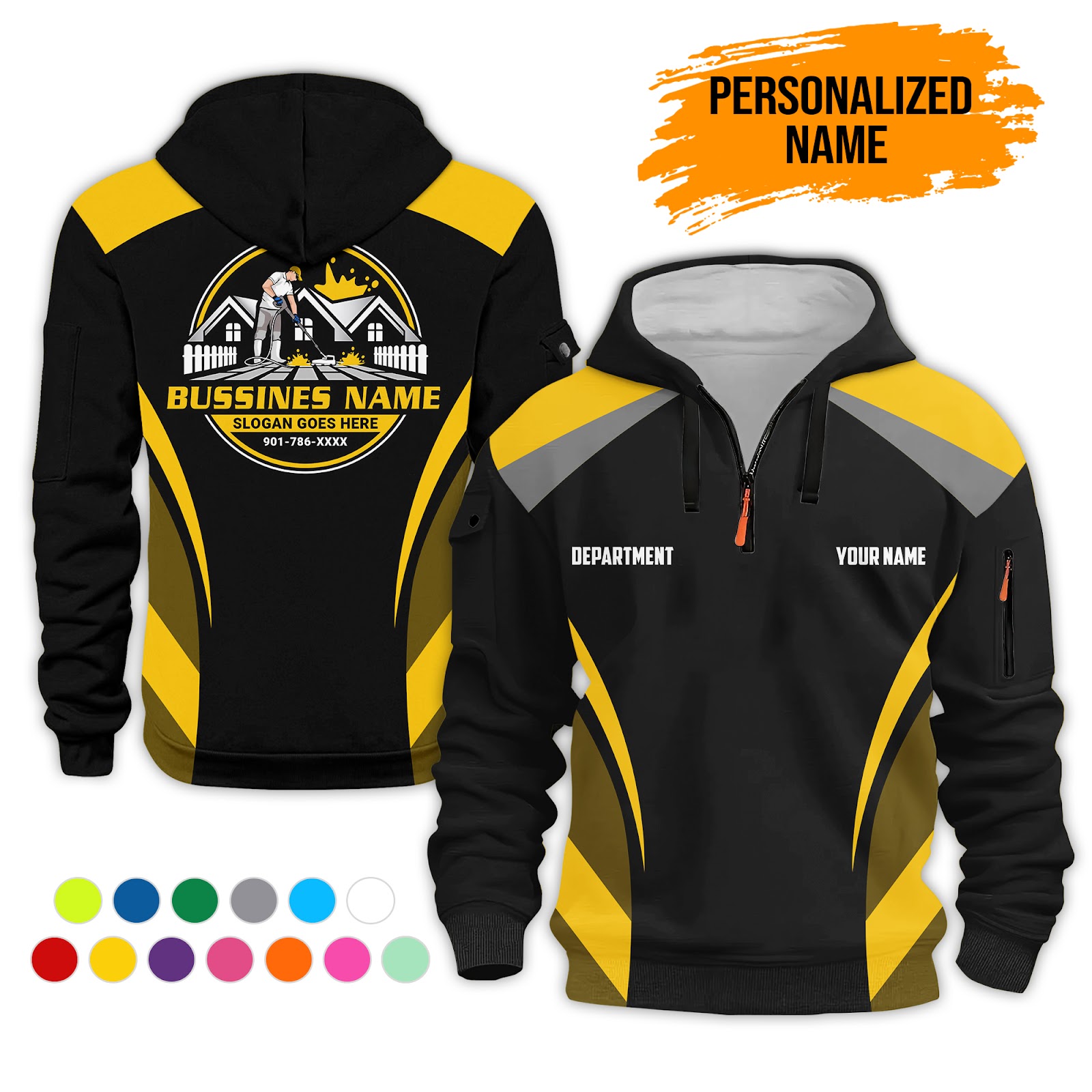 6041779-personalized-name-pressure-cleaning-service-3d-printed-quarter-zip-hoodie-pc381-3.jpg Custom Pressure Cleaning Service 3D Printed - photo 3