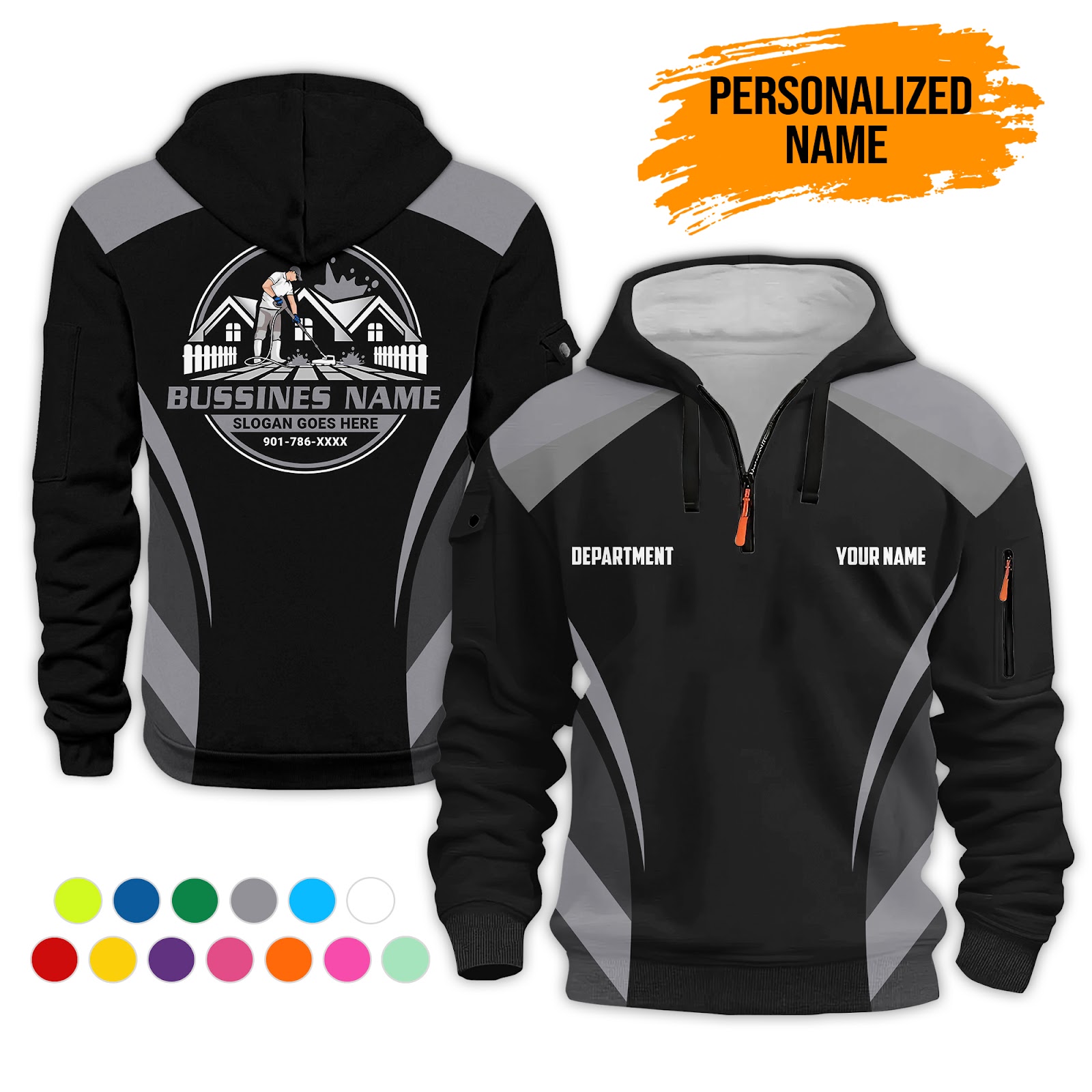 6041779-personalized-name-pressure-cleaning-service-3d-printed-quarter-zip-hoodie-pc381-4.jpg Custom Pressure Cleaning Service 3D Printed - photo 4