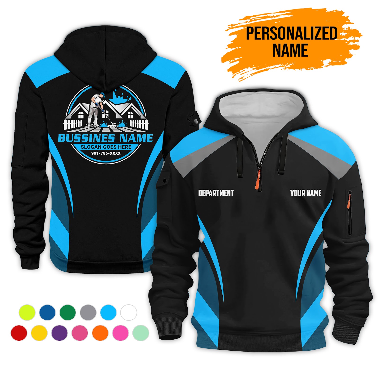 6041779-personalized-name-pressure-cleaning-service-3d-printed-quarter-zip-hoodie-pc381-5.jpg Custom Pressure Cleaning Service 3D Printed - photo 5