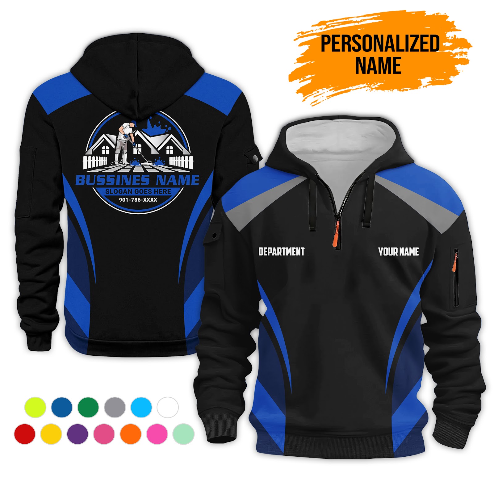 6041779-personalized-name-pressure-cleaning-service-3d-printed-quarter-zip-hoodie-pc381-9.jpg Custom Pressure Cleaning Service 3D Printed - photo 9