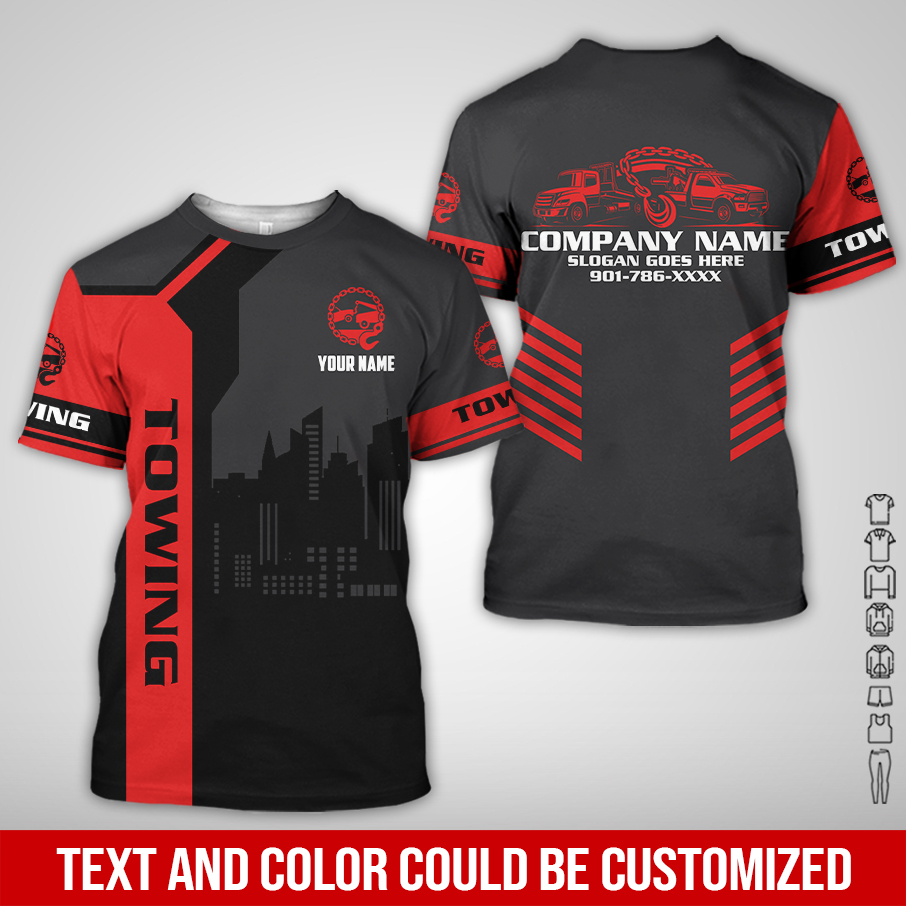 6041954-personalized-name-tow-truck-3d-all-over-printed-clothes-am868-10.jpg Custom Tow Truck 3D Hoodie - photo 10