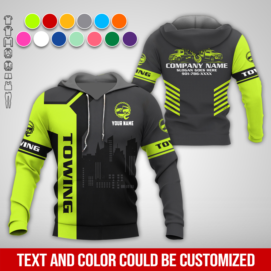 6041954-personalized-name-tow-truck-3d-all-over-printed-clothes-am868-5.jpg Custom Tow Truck 3D Hoodie - photo 5