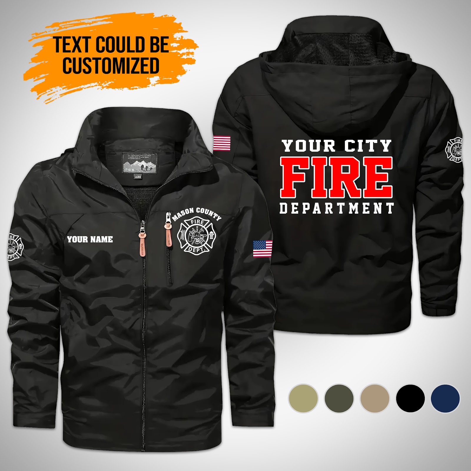 Custom Love Firefighter Men's Detachable Hat