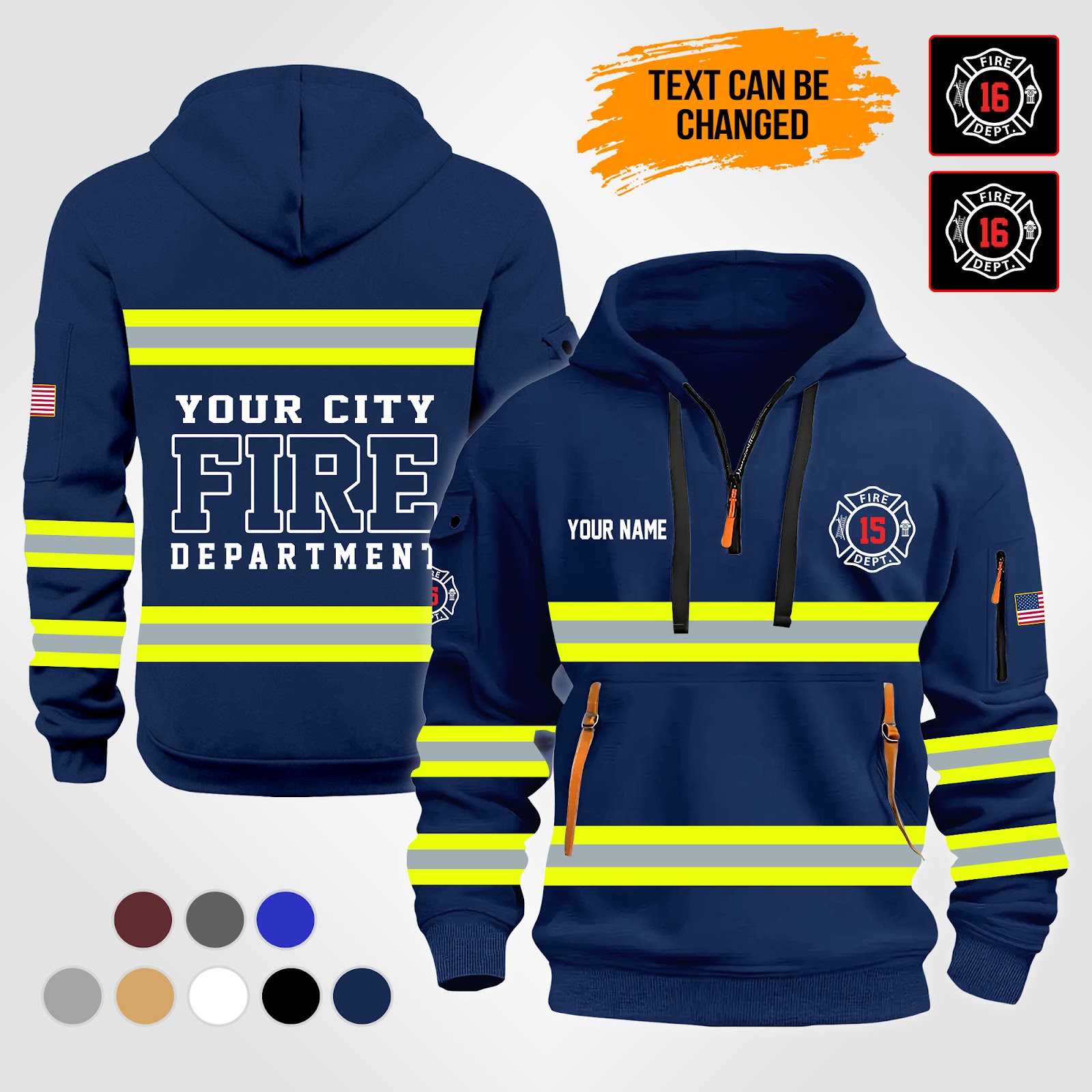 Custom Love Firefighter Rescue 3D Quarter Zip