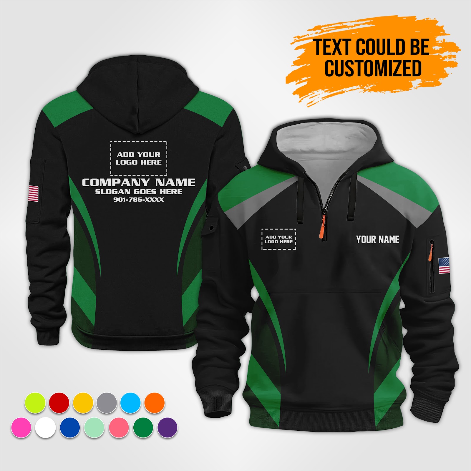 6058345-personalized-name-and-color-uniform-3d-quarter-zip-hoodie-op842-12.jpg Custom Uniform 3D Quarter Zip Hoodie - photo 12