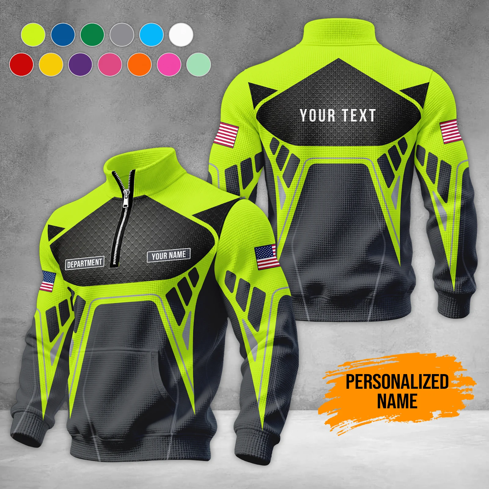 Personalized Name Custom Work Shirt for Mechanics, Electricians & HVAC 3D Waffle Sweatshirts DA746