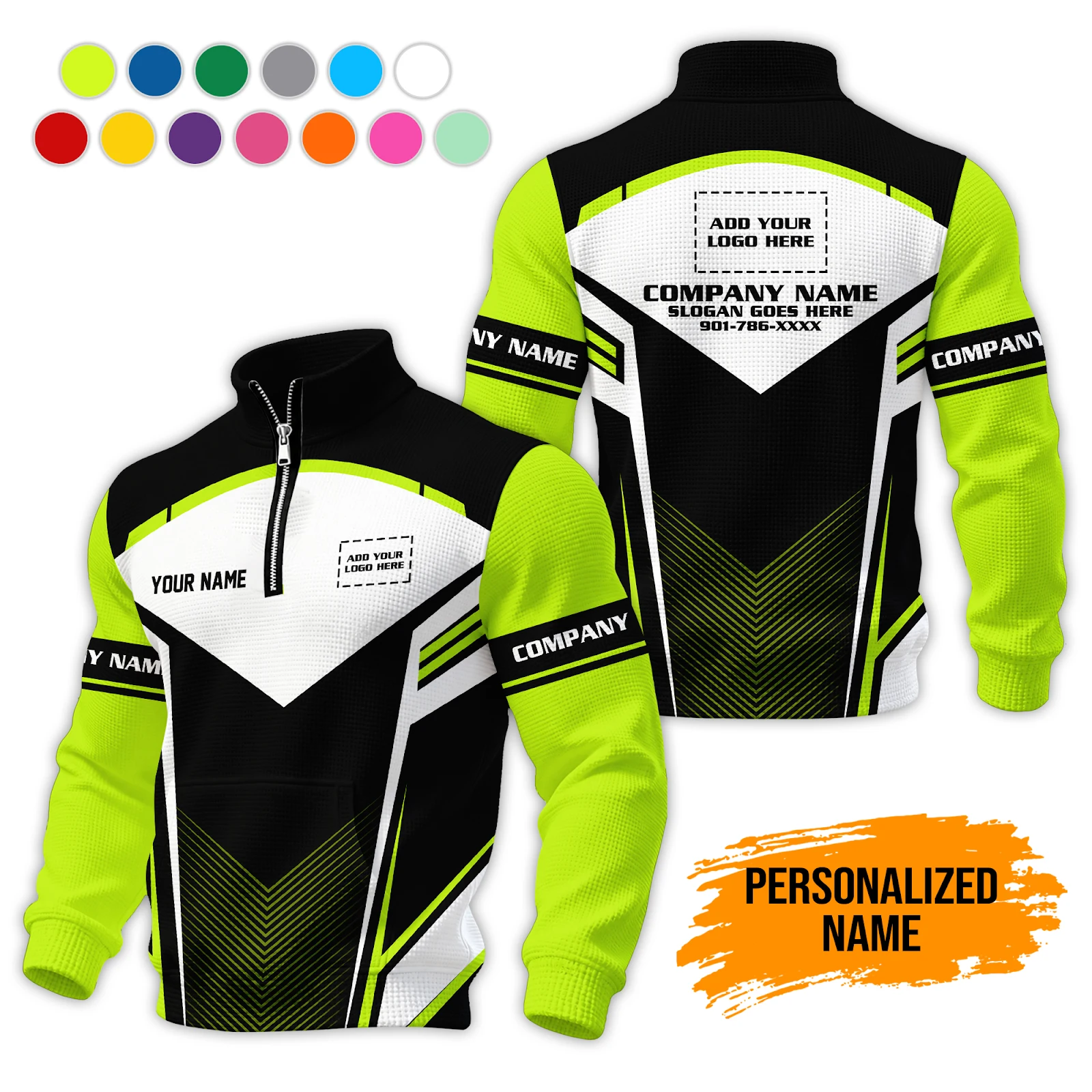 Personalized Name Custom Work Shirt for Mechanics, Electricians & HVAC 3D Printed Waffle Sweatshirts PM244