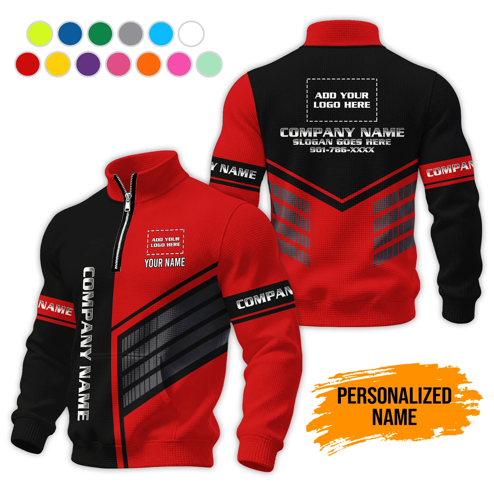 Personalized Name Work Shirt for Mechanics, Electricians & HVAC 3D Waffle Sweatshirts DA766