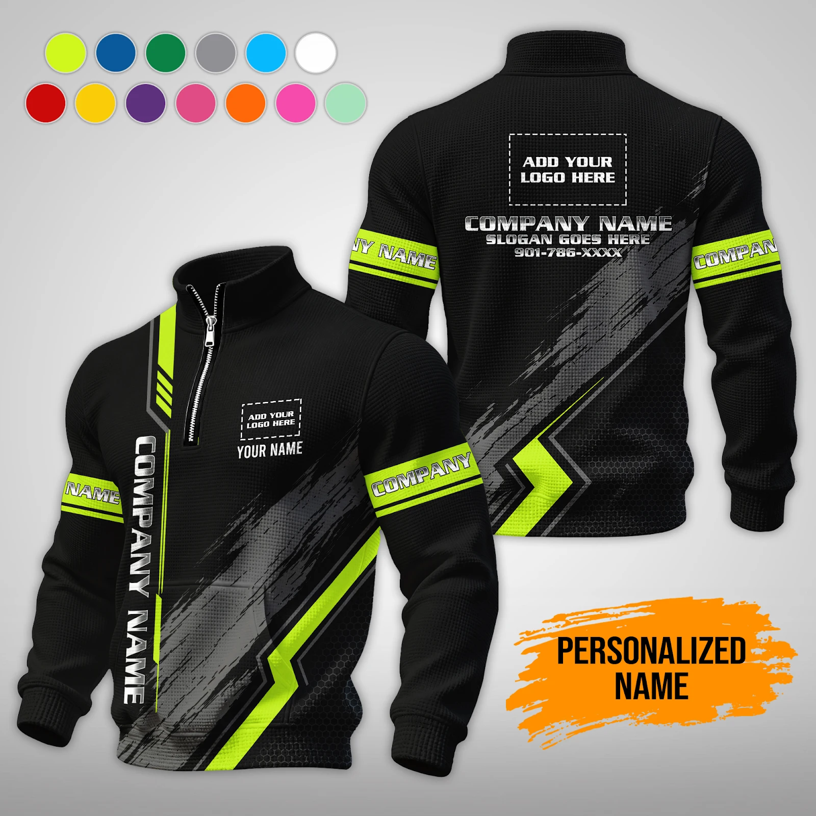 Personalized Name Custom Work Shirt for Mechanics, Electricians & HVAC 3D Waffle Sweatshirts PM265