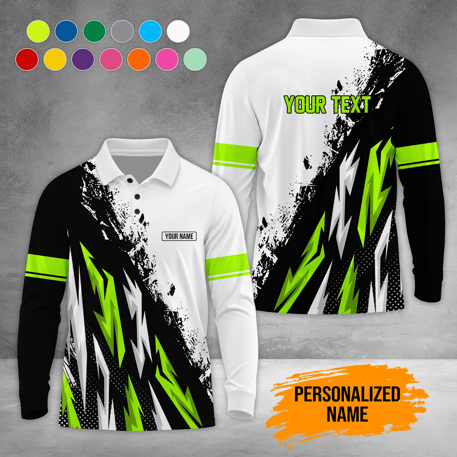 Personalized Name Custom Work Shirt for Mechanics, Electricians & HVAC Polo Sleeve Shirt PM268