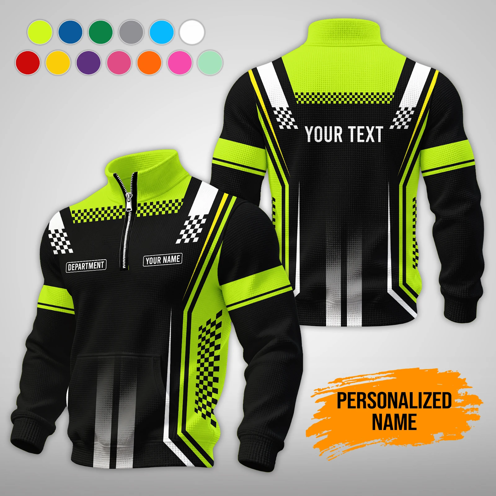 Personalized Name Custom Work Shirt for Mechanics, Electricians & HVAC 3D Waffle Sweatshirts PM278