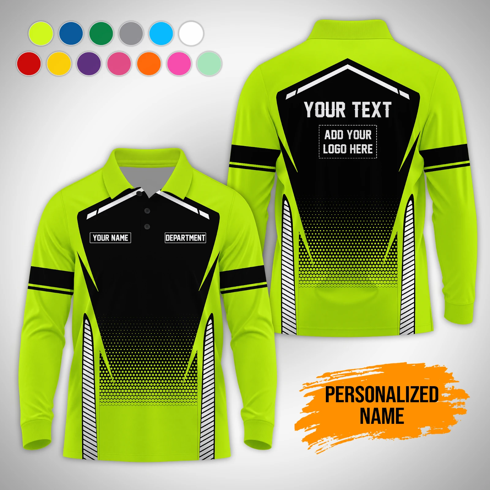 Personalized Name Custom Work Shirt for Mechanics, Electricians & HVAC Polo Sleeve Shirt PM281