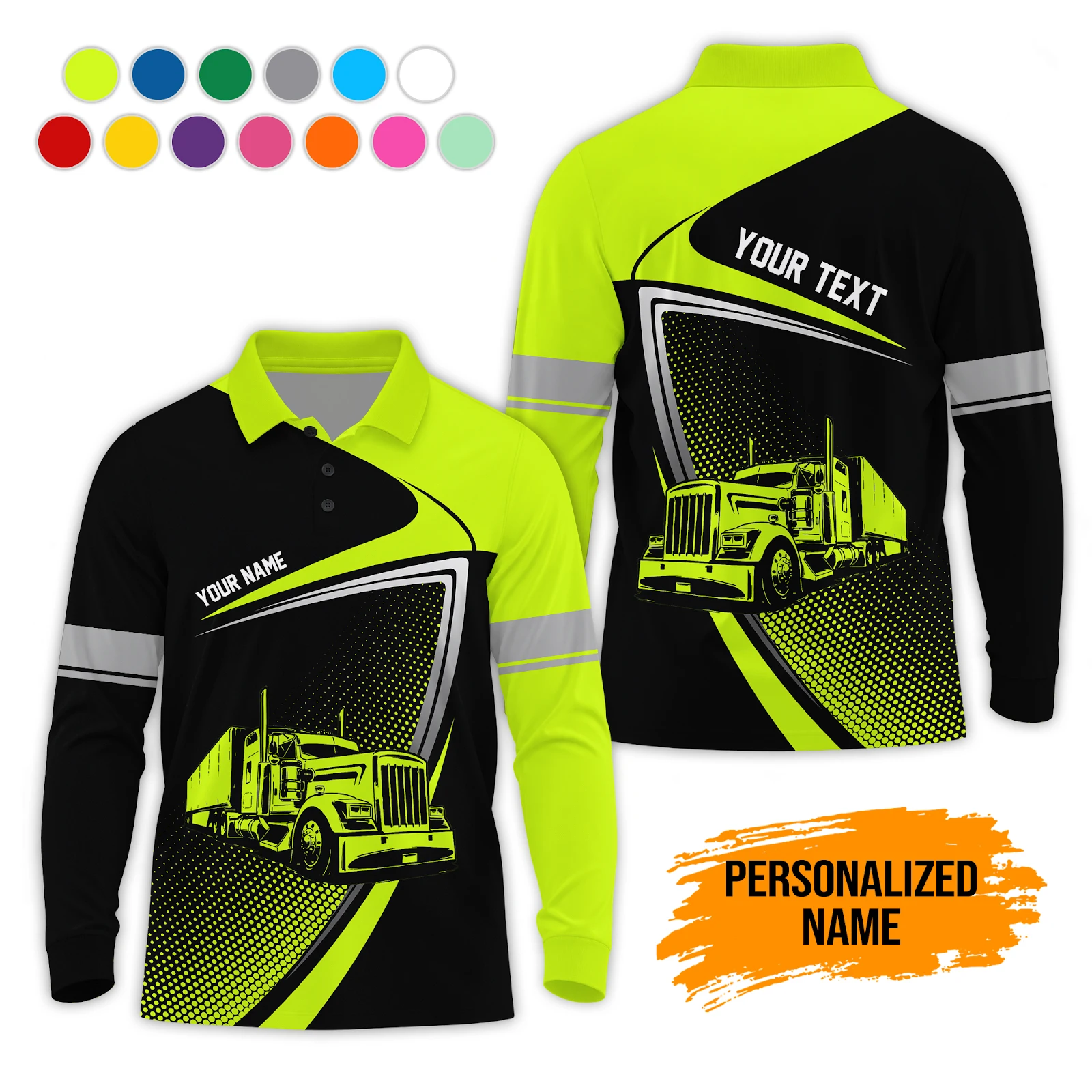 Personalized Name Custom Work Shirt for Mechanics, Electricians & HVAC Polo Sleeve Shirt GL884