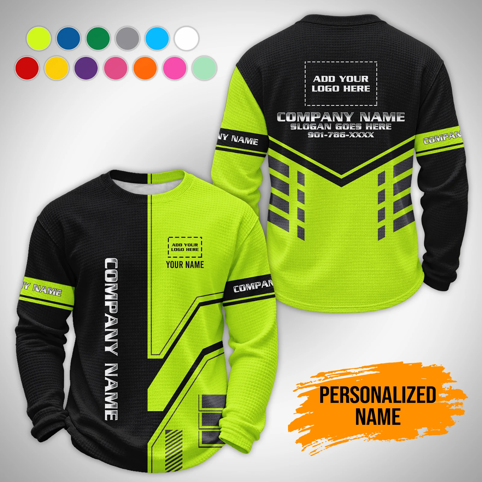 Personalized Name Custom Work Shirt for Mechanics, Electricians & HVAC 3D Polo Sleeve Shirt PM287