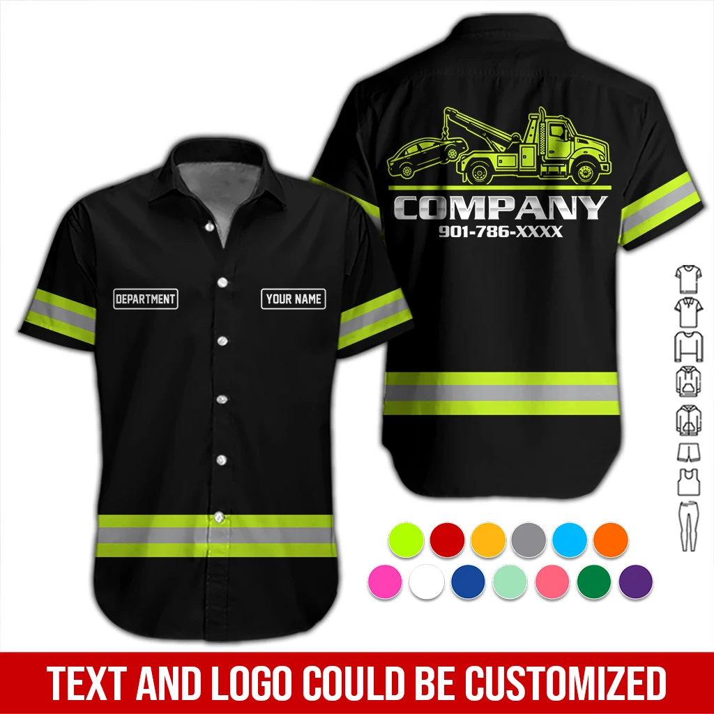 Personalized Name Custom Tow Truck Service All Over Printed Clothes DA797