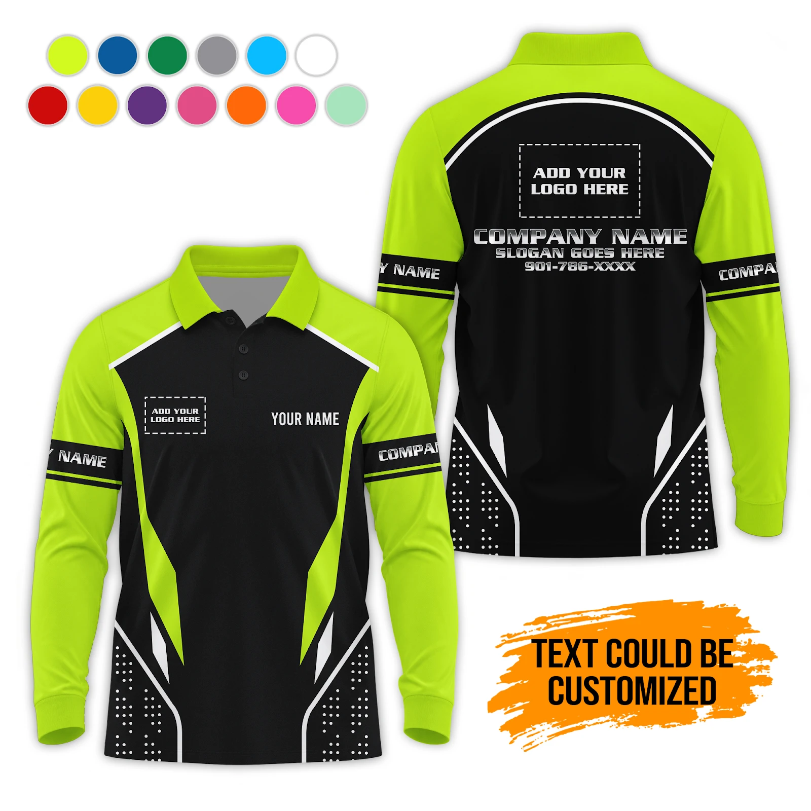 Personalized Name Custom Work Shirt for Mechanics, Electricians & HVAC Polo Sleeve Shirt PL232