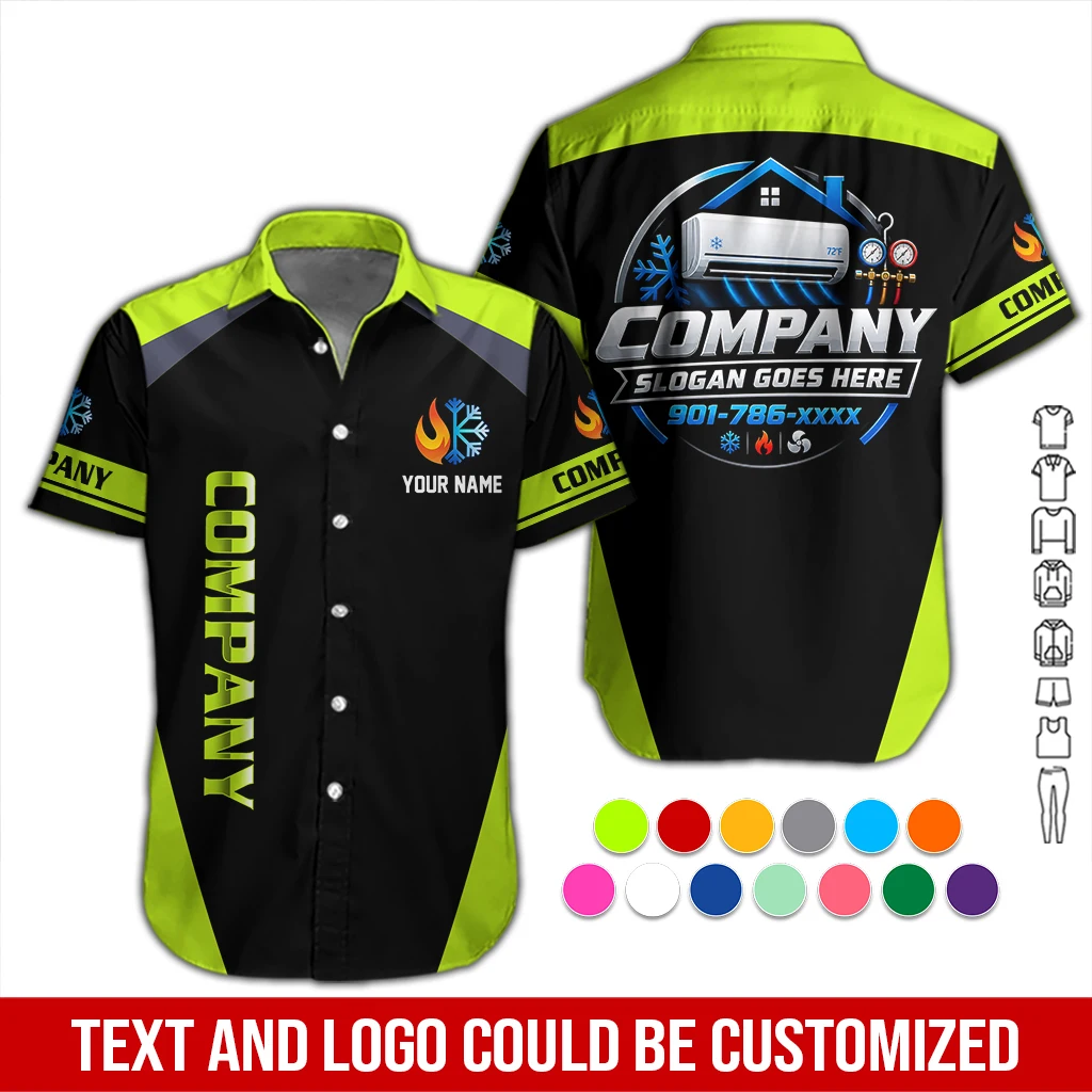 Personalized Name HVAC 3D All Over Printed Clothes DA820