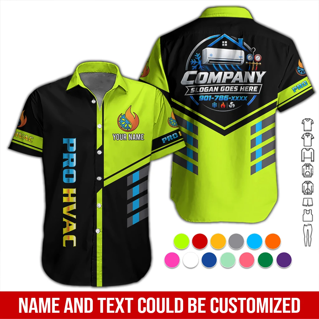 Personalized Name HVAC 3D All Over Printed Clothes DA821