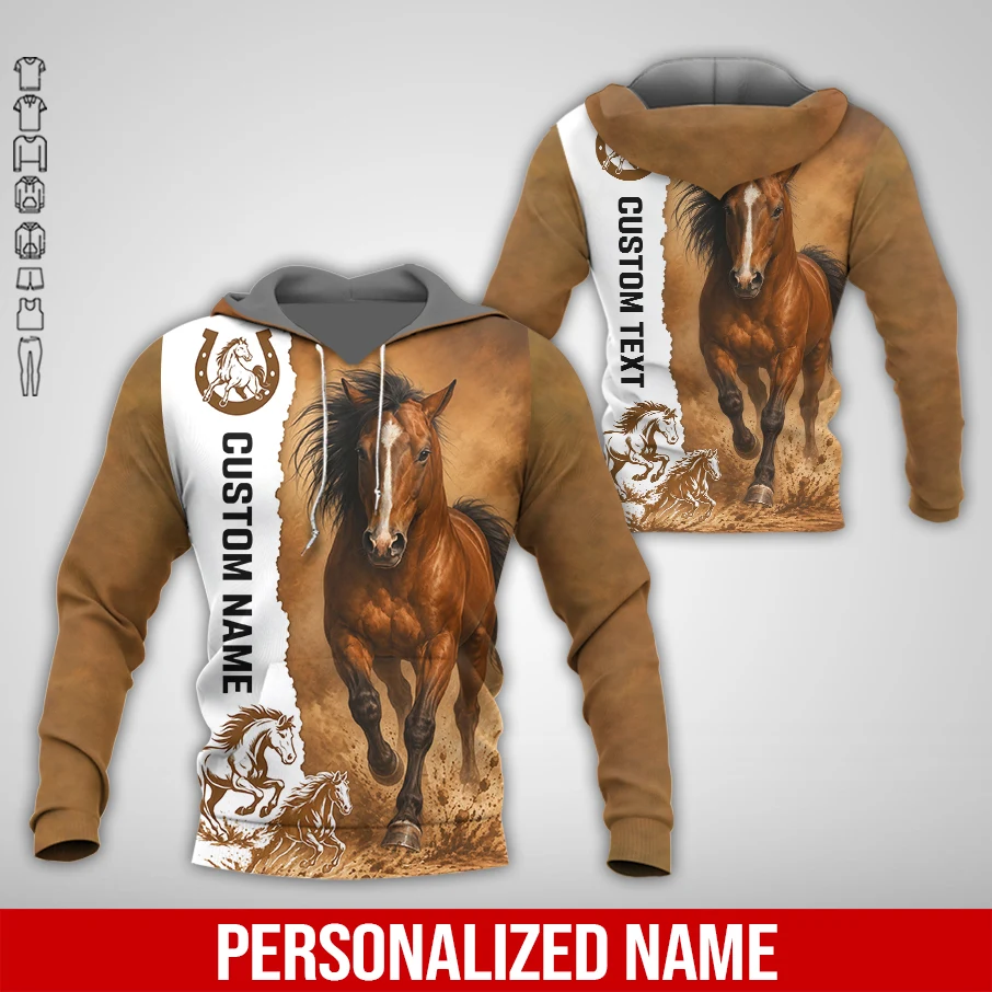 Customized Name Horse All Over Printed Clothes PM314
