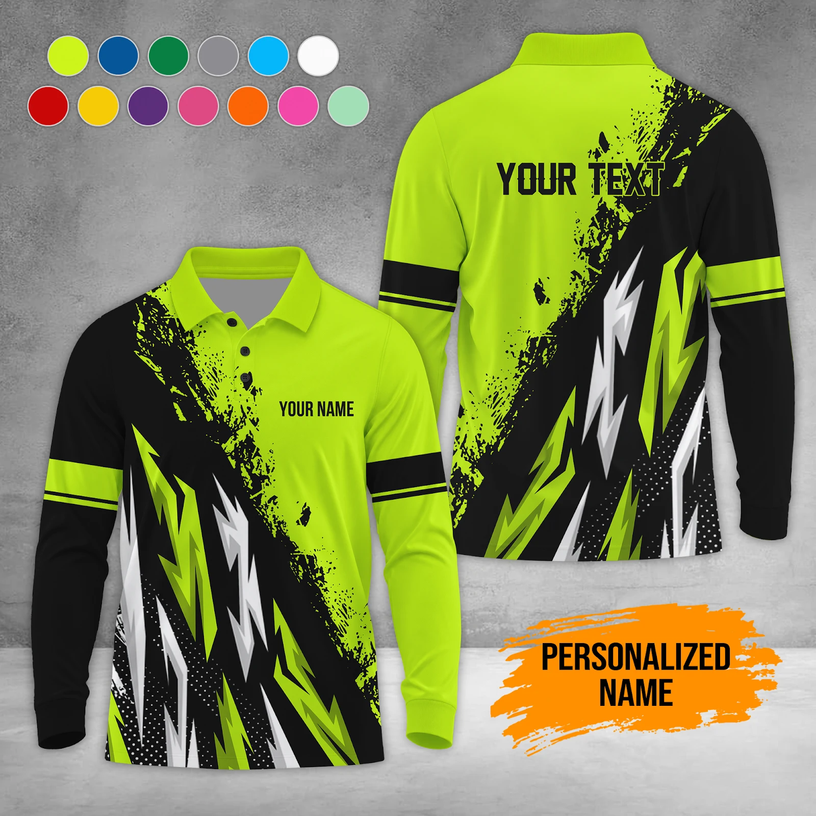 Personalized Name Custom Work Shirt for Mechanics, Electricians & HVAC Polo Sleeve Shirt DA830