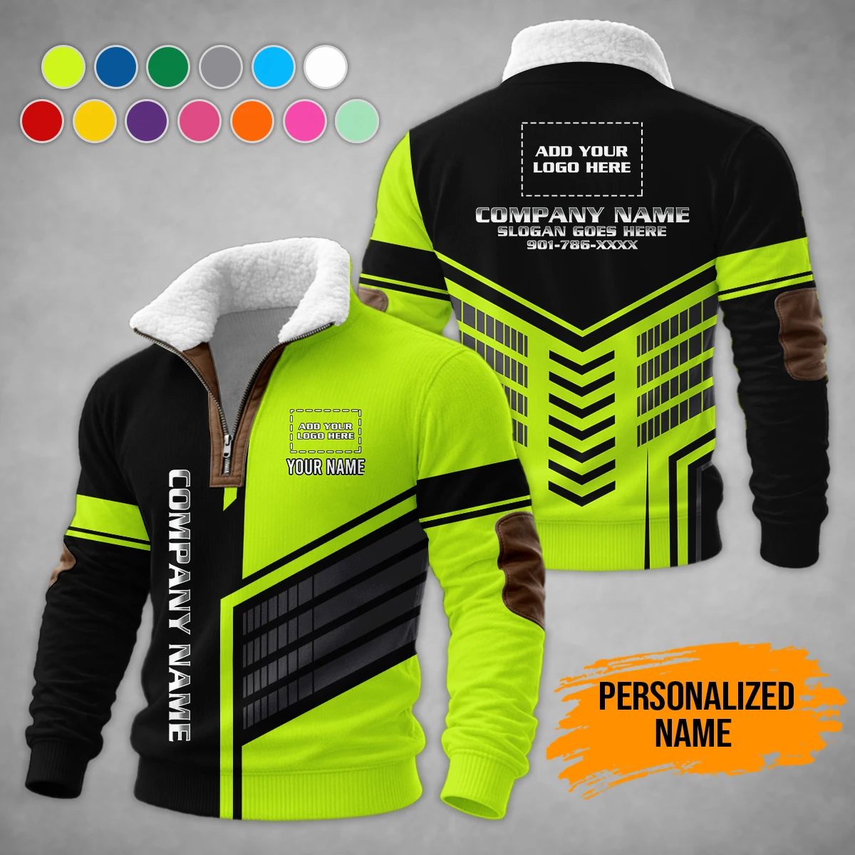 Custom Name Company Team Uniform 3D Printed Collar Sweater DA860