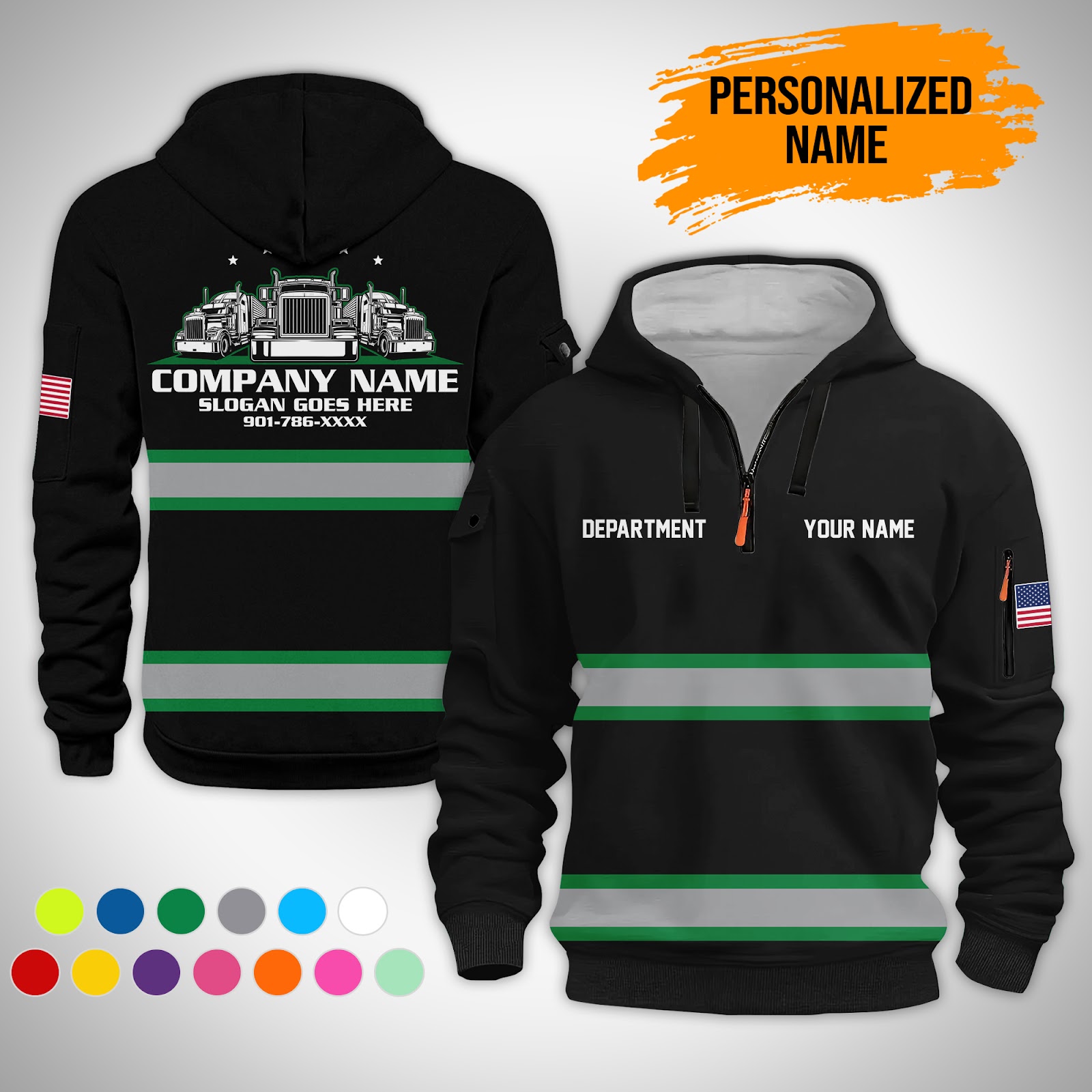 6075555-personalized-name-trucking-3d-printed-quarter-zip-hoodie-gl114-12.jpg Custom Trucking 3D Printed Quarter Zip Hoodie - photo 12