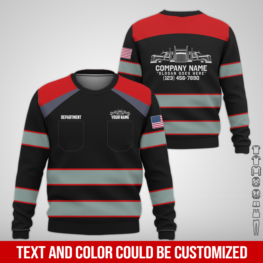 6076816-pocket-personalized-name-and-color-semi-truck-uniform-all-over-printed-clothes-am924-13.jpg Pocket-Custom Semi Truck Uniform Hoodie - photo 13