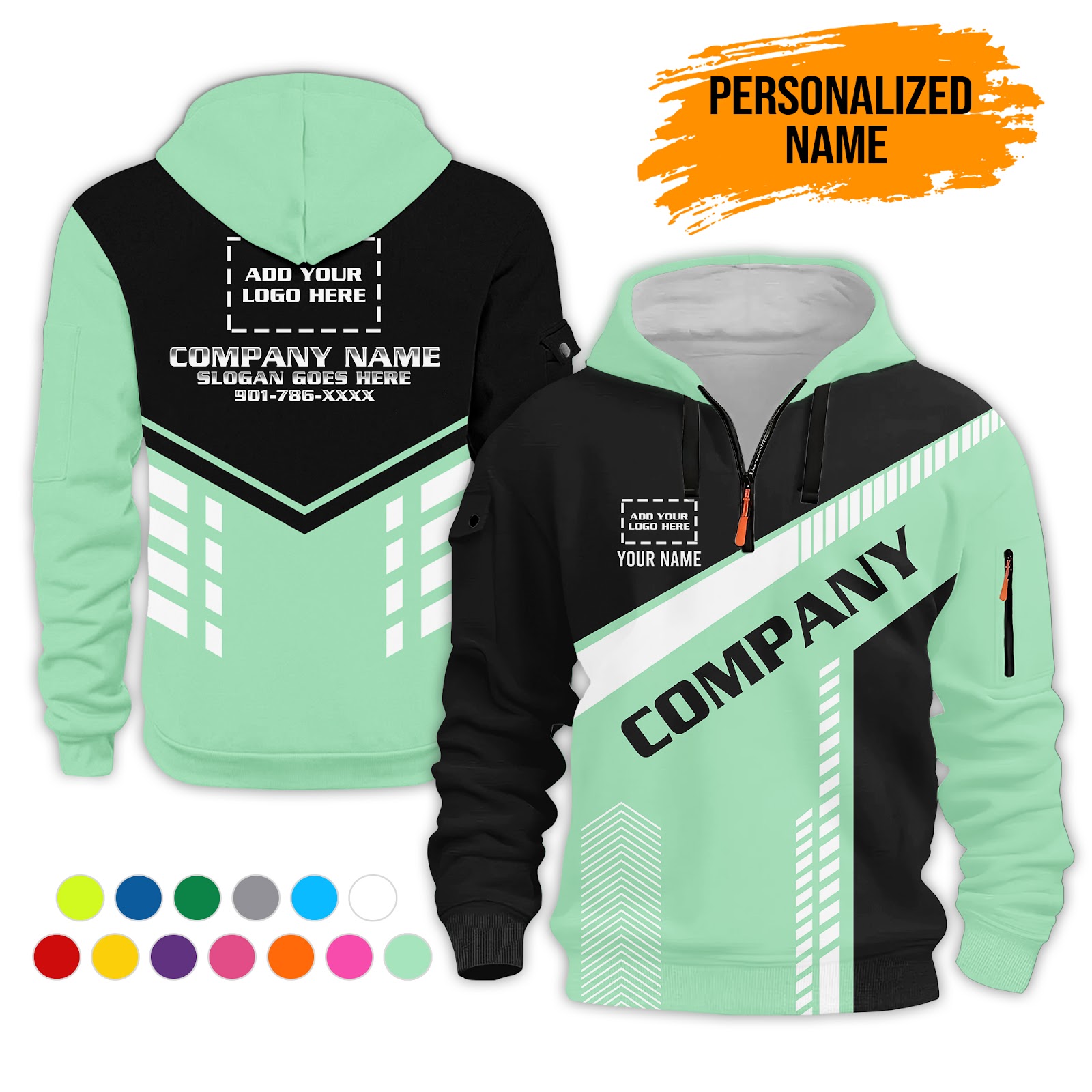 6079913-personalized-name-and-color-uniform-3d-quarter-zip-hoodie-pc447-10.jpg Custom Uniform 3D Quarter Zip Hoodie - photo 10