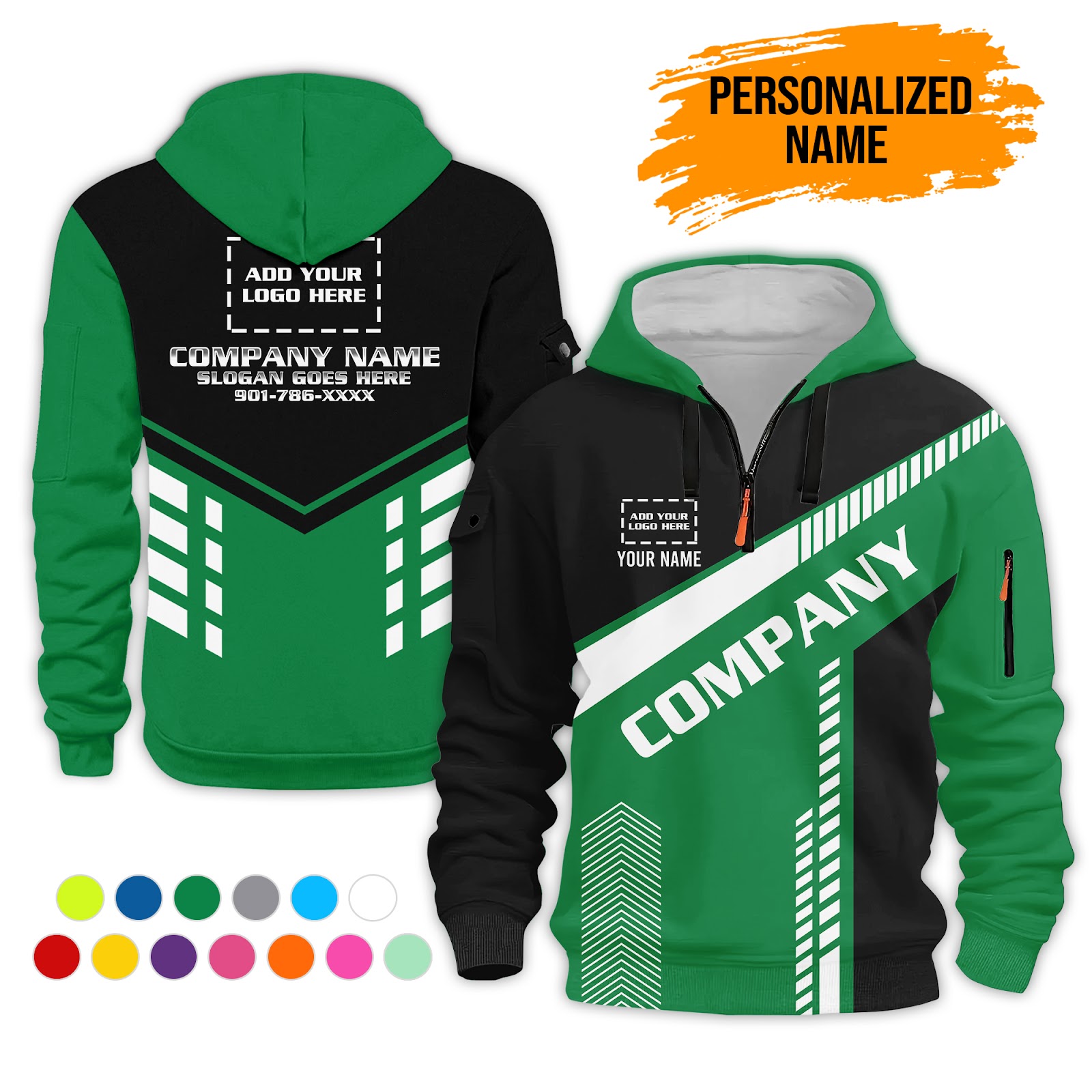 6079913-personalized-name-and-color-uniform-3d-quarter-zip-hoodie-pc447-12.jpg Custom Uniform 3D Quarter Zip Hoodie - photo 12