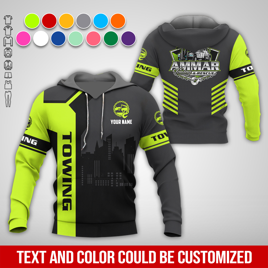 6080708-personalized-name-tow-truck-3d-all-over-printed-clothes-am932-5.jpg Custom Tow truck 3D Hoodie - photo 5