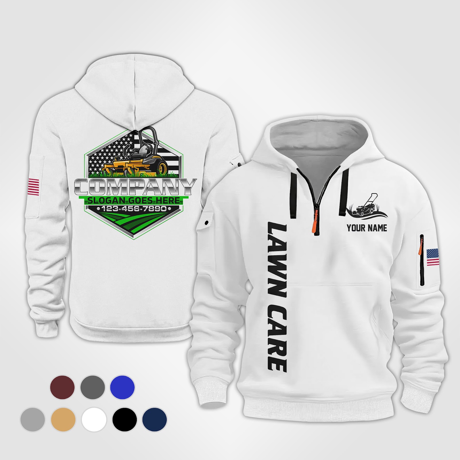 6081242-personalized-name-american-lawn-care-quarter-zip-hoodie-op866-8.jpg Custom American Lawn Care Quarter Zip Hoodie - photo 8