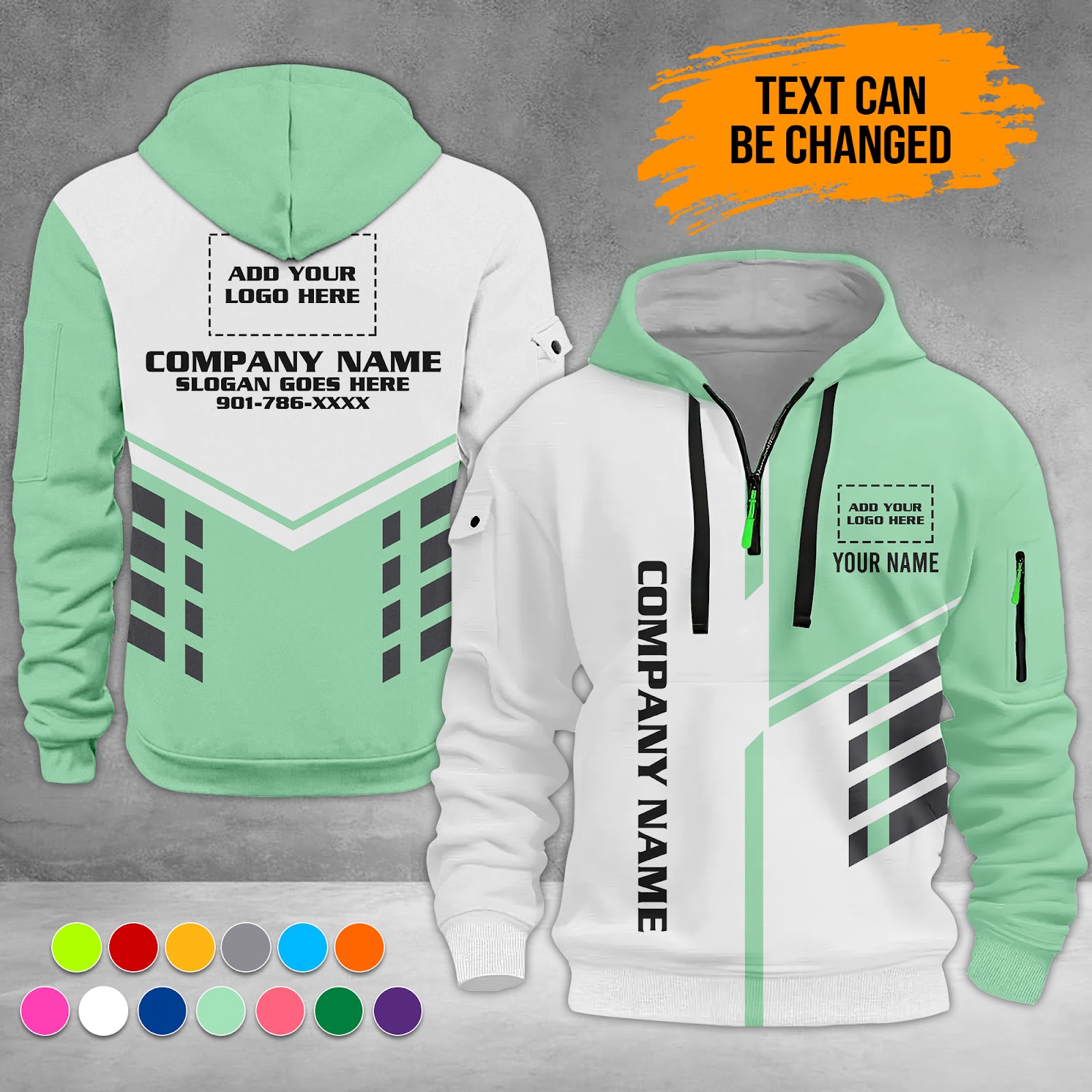 6085262-personalized-name-and-color-uniform-3d-quarter-zip-hoodie-zm479-10.jpg Custom Uniform 3D Quarter Zip Hoodie - photo 10