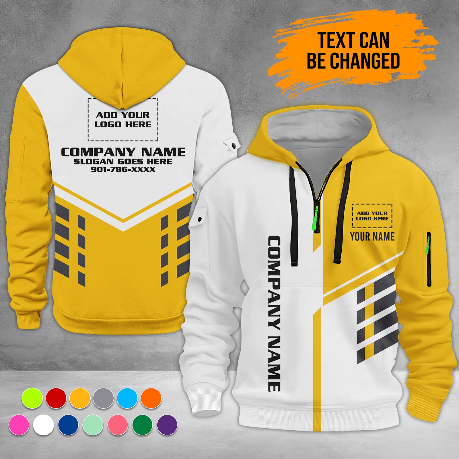 6085262-personalized-name-and-color-uniform-3d-quarter-zip-hoodie-zm479-3.jpg Custom Uniform 3D Quarter Zip Hoodie - photo 3