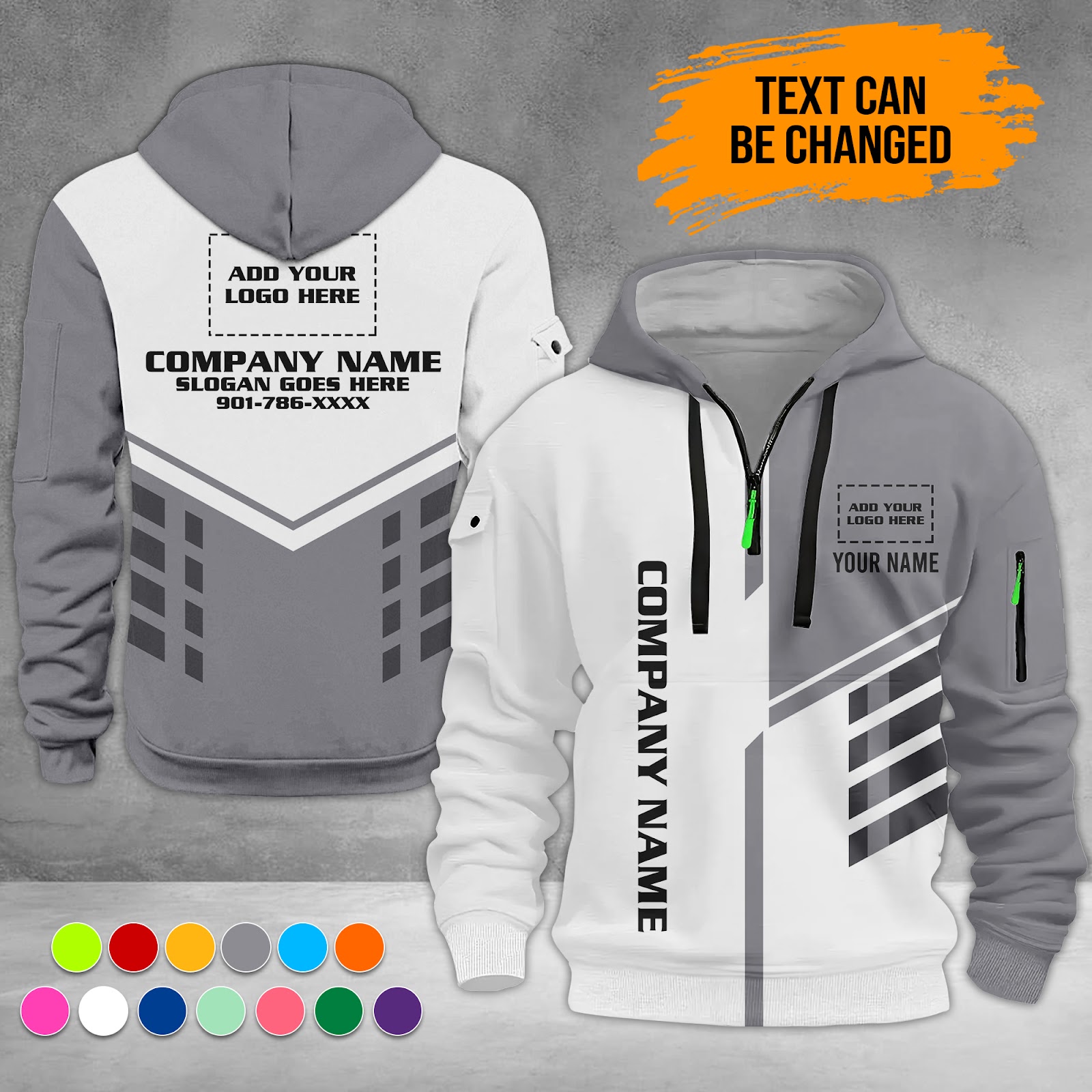 6085262-personalized-name-and-color-uniform-3d-quarter-zip-hoodie-zm479-4.jpg Custom Uniform 3D Quarter Zip Hoodie - photo 4