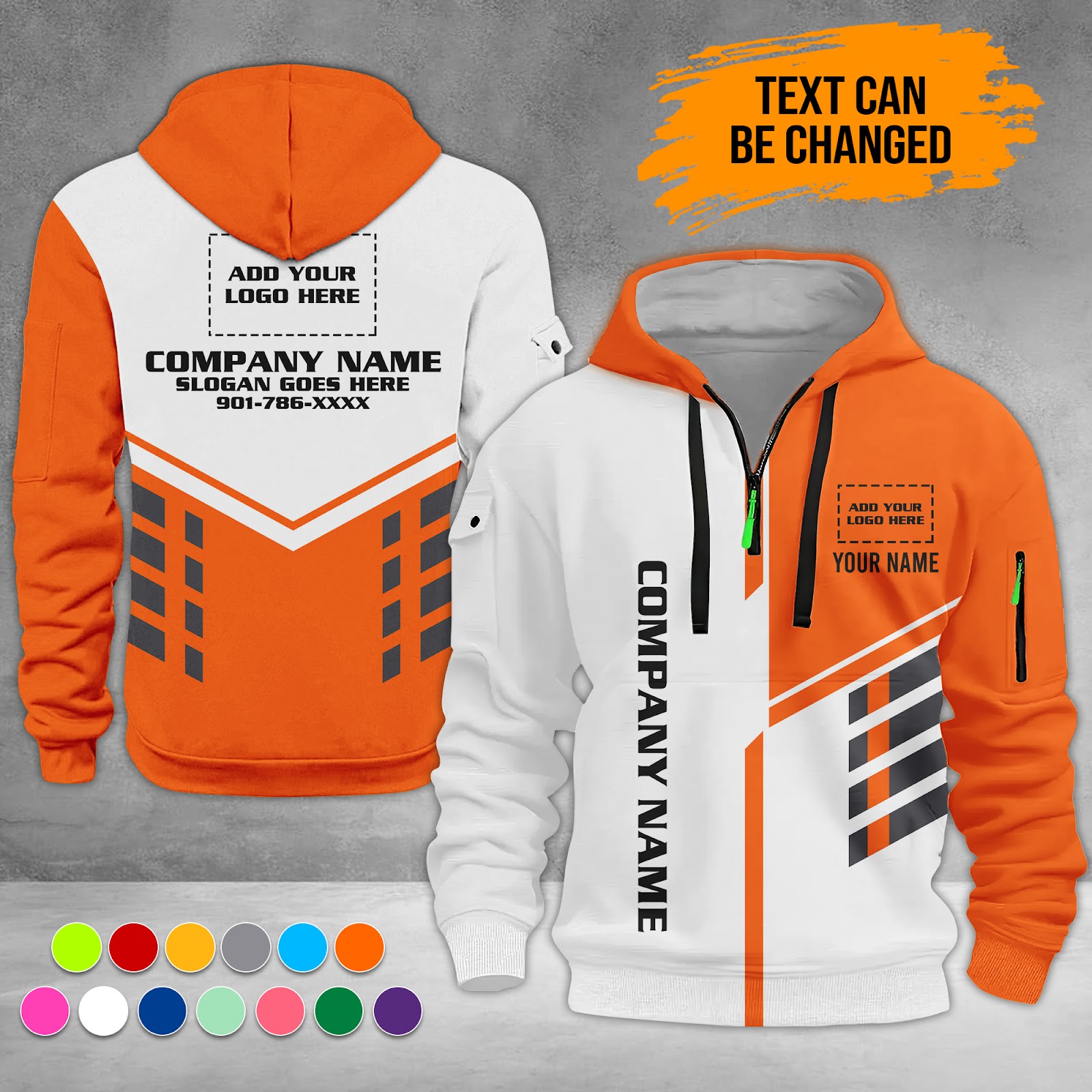 6085262-personalized-name-and-color-uniform-3d-quarter-zip-hoodie-zm479-6.jpg Custom Uniform 3D Quarter Zip Hoodie - photo 6