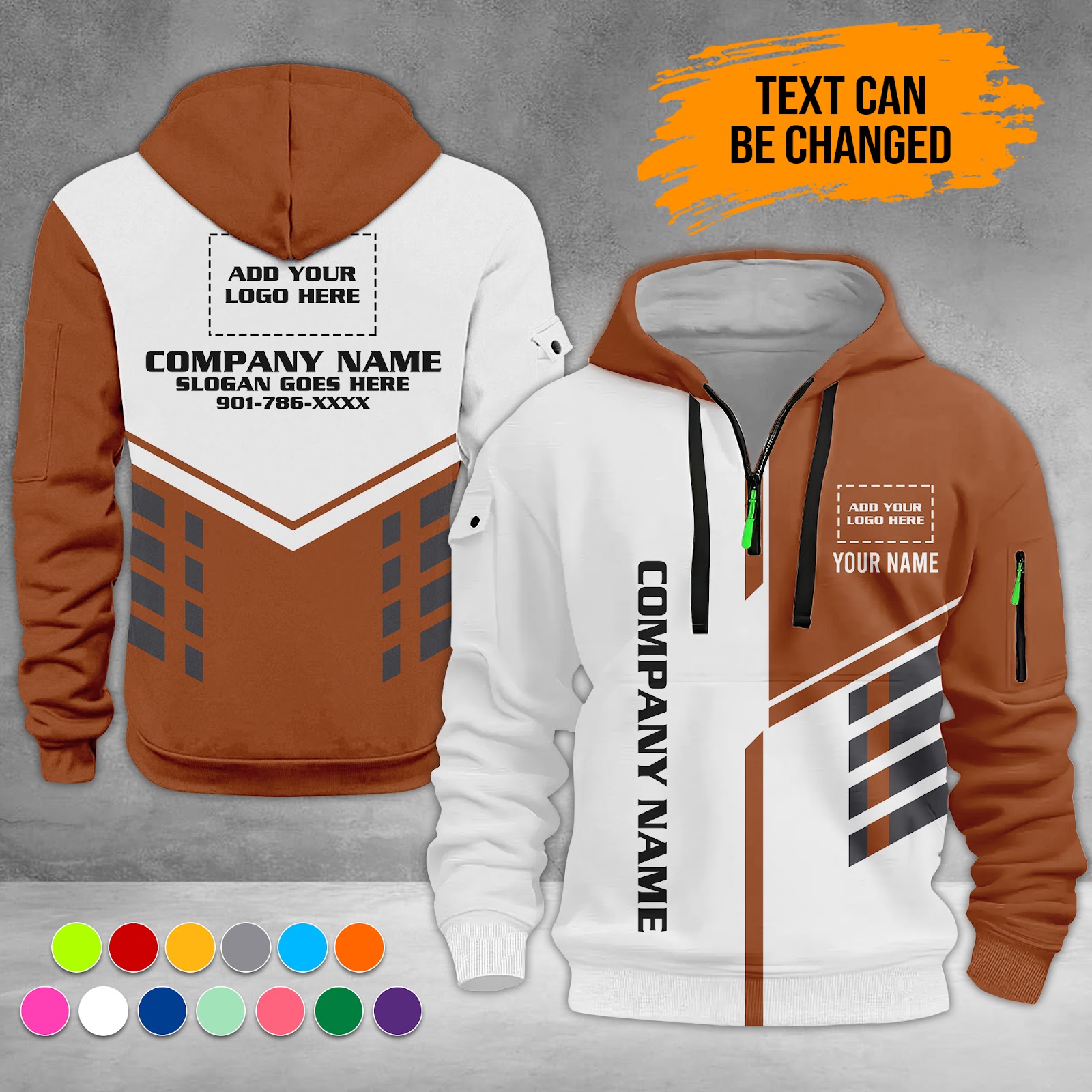 6085262-personalized-name-and-color-uniform-3d-quarter-zip-hoodie-zm479-8.jpg Custom Uniform 3D Quarter Zip Hoodie - photo 8