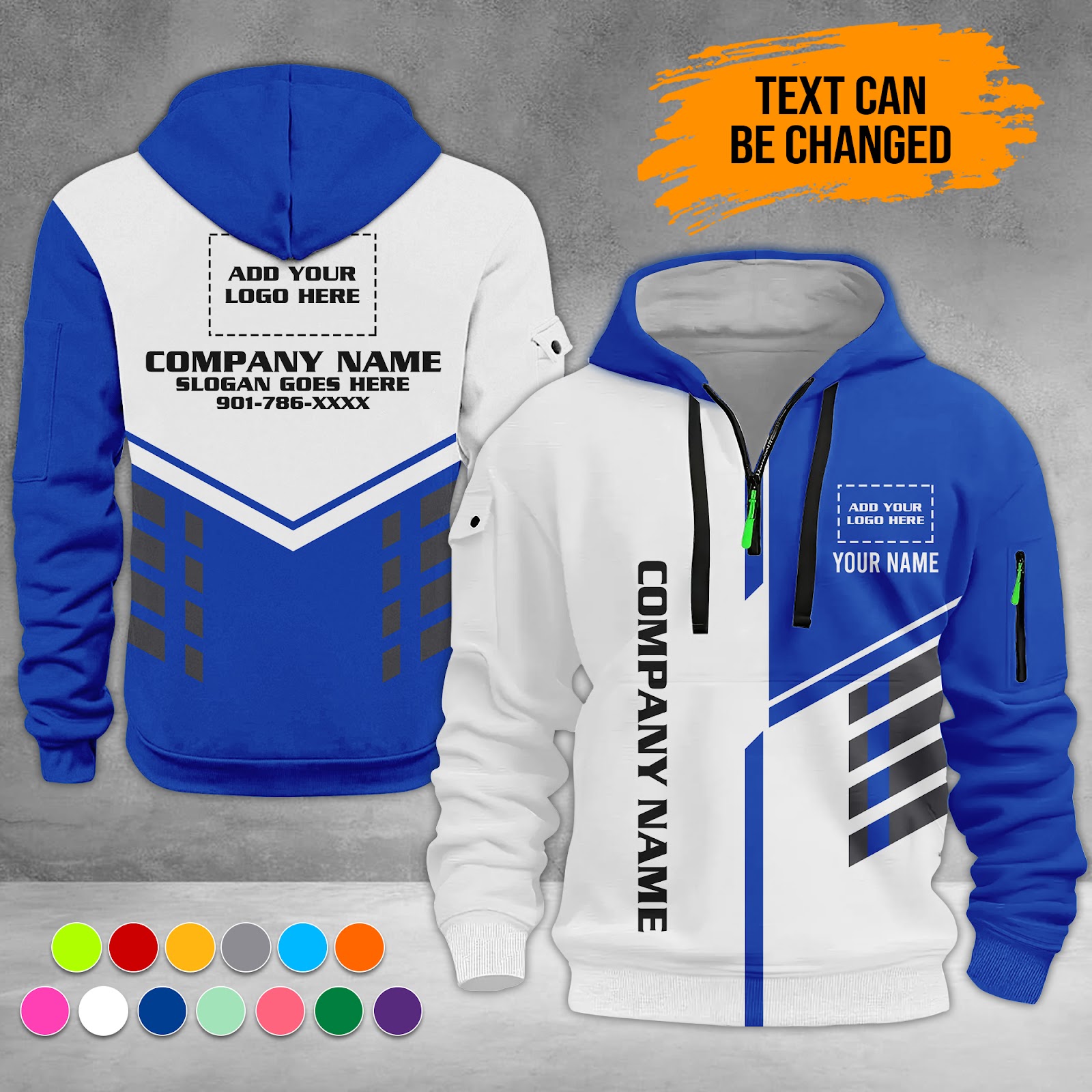 6085262-personalized-name-and-color-uniform-3d-quarter-zip-hoodie-zm479-9.jpg Custom Uniform 3D Quarter Zip Hoodie - photo 9