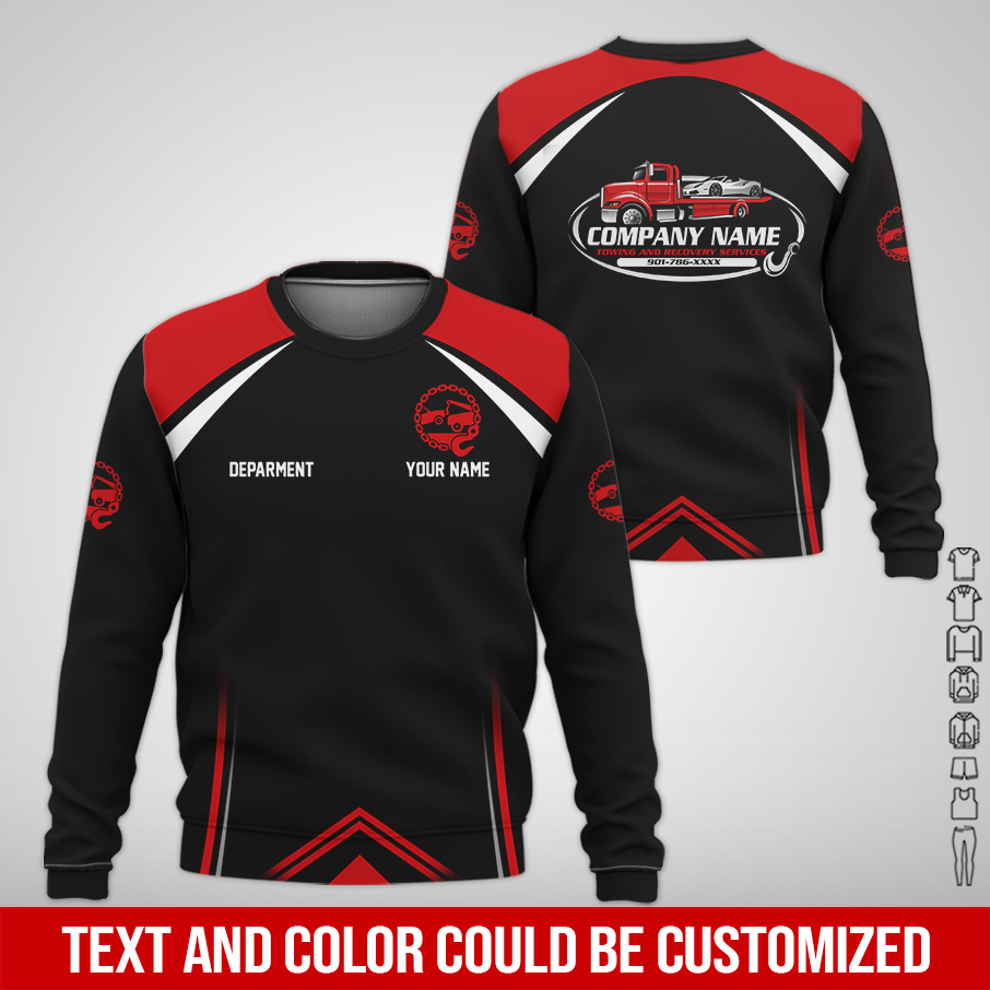 6094492-personalized-name-tow-truck-3d-all-over-printed-clothes-am946-13.jpg Custom Tow Truck 3D Hoodie - photo 13
