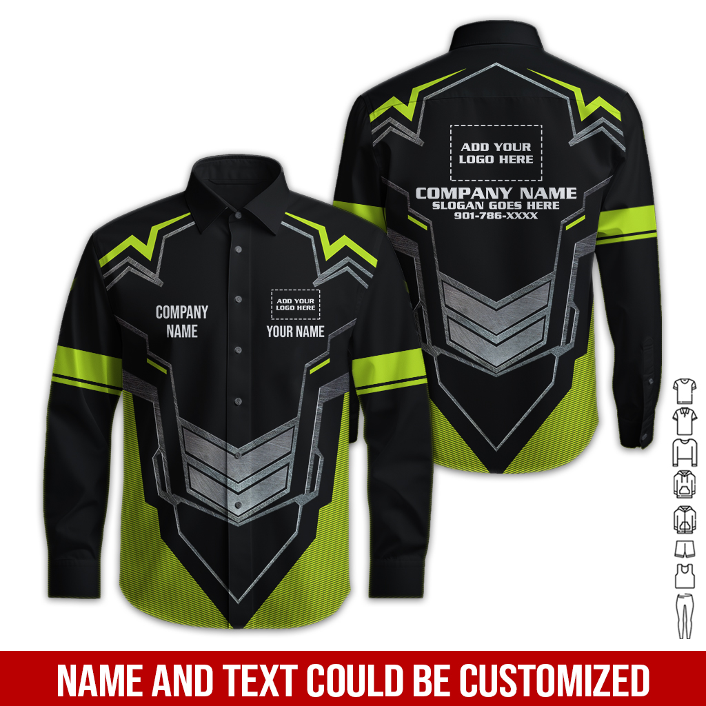 6135364-custom-company-brand-uniform-shirt-personalized-name-logo-colors-gl189-7.jpg Custom Company Brand Uniform Shirt – Custom Name, - photo 7