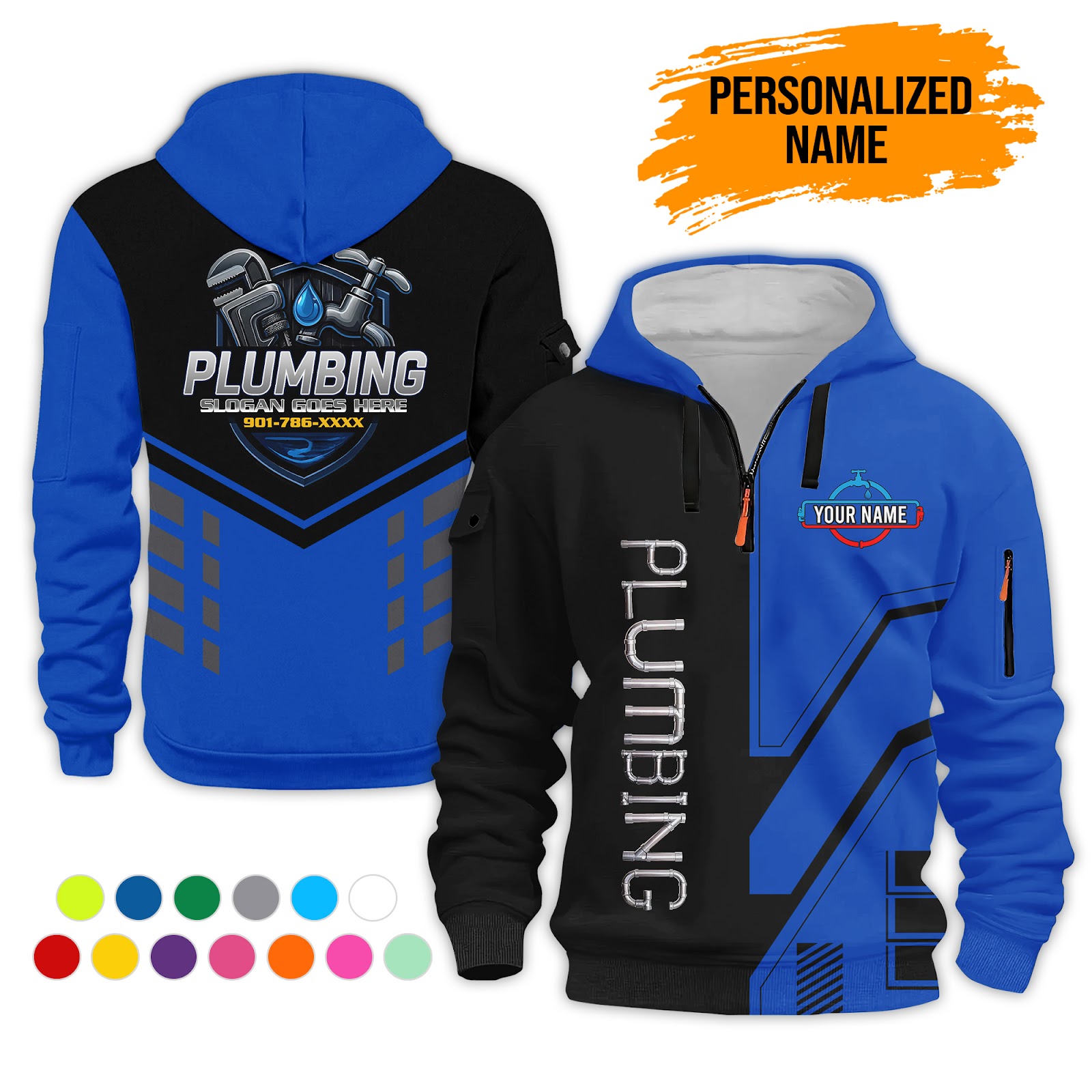 6150806-personalized-name-plumbing-3d-quarter-zip-hoodie-pc505-9.jpg Custom Plumbing 3D Quarter Zip Hoodie - photo 9