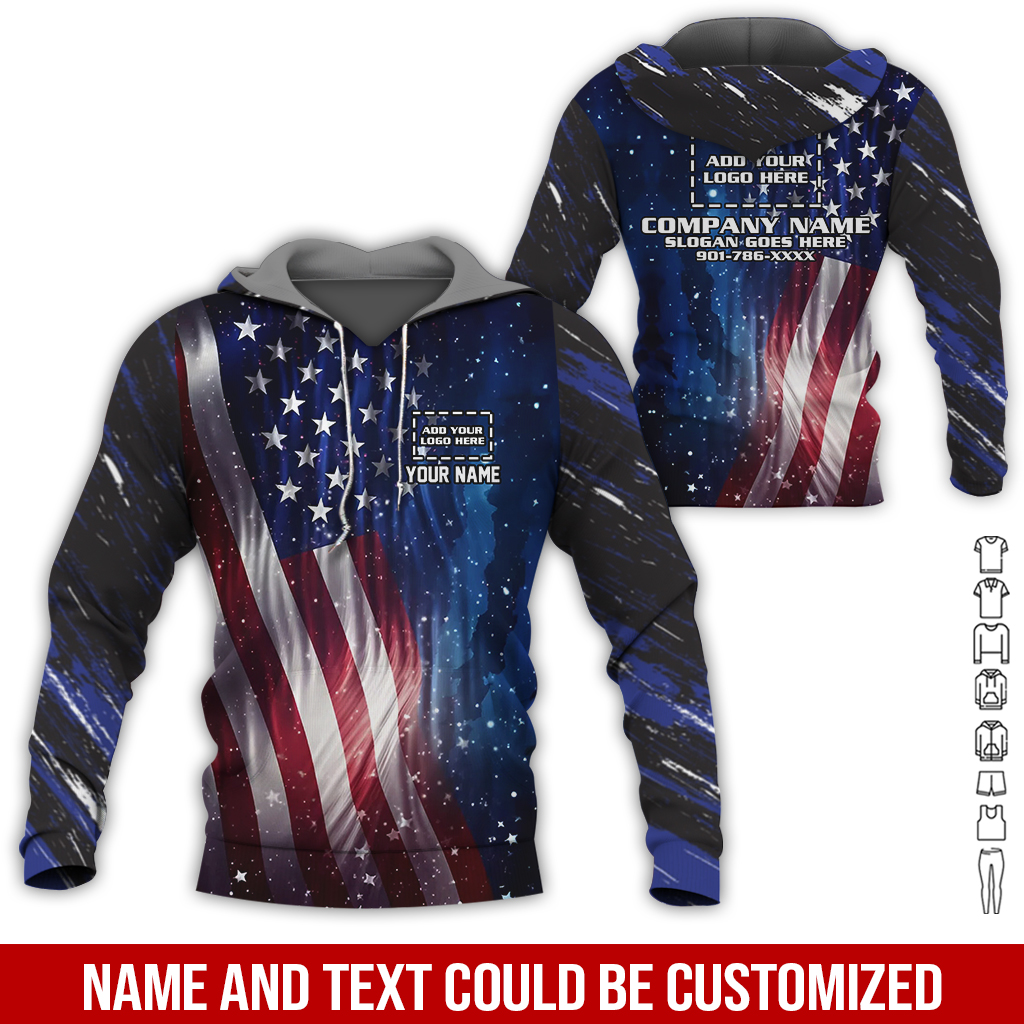 Custom American Uniform 3D Hoodie - photo 5