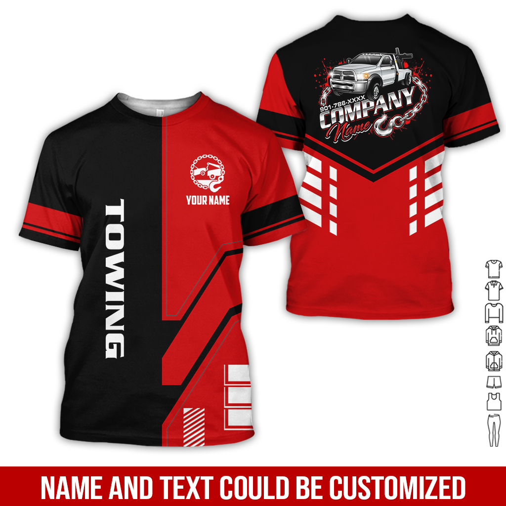 6179851-personalized-name-tow-truck-3d-all-over-printed-clothes-gl229-10.jpg Custom Tow Truck 3D Hoodie - photo 10