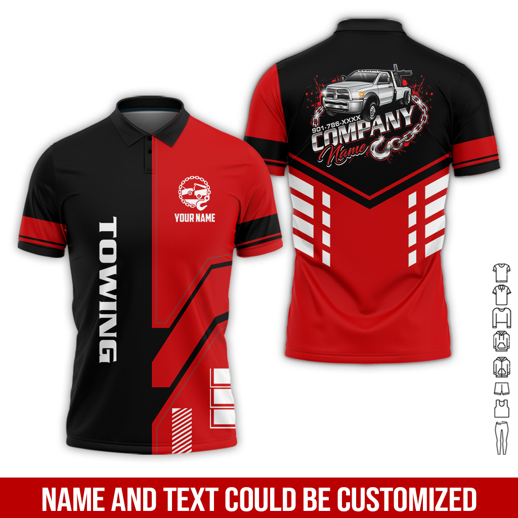 6179851-personalized-name-tow-truck-3d-all-over-printed-clothes-gl229-11.jpg Custom Tow Truck 3D Hoodie - photo 11
