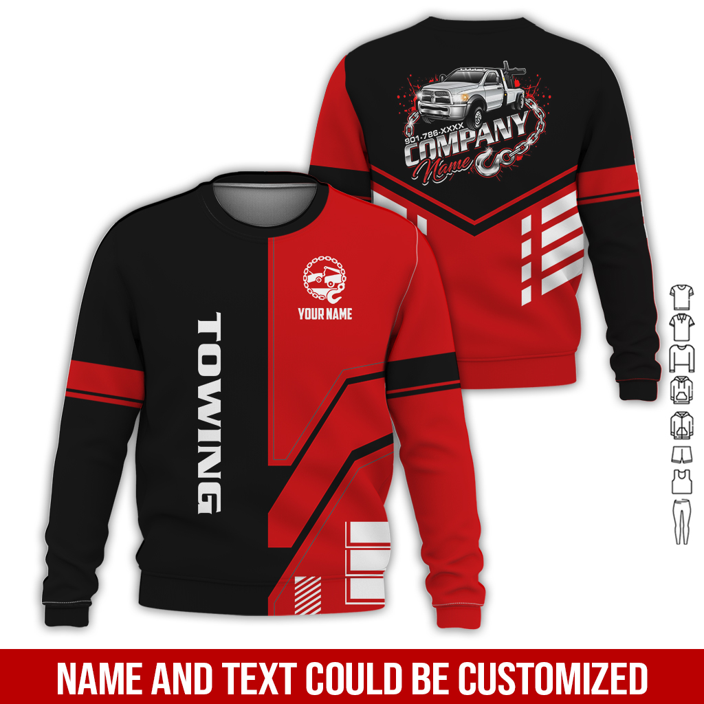 6179851-personalized-name-tow-truck-3d-all-over-printed-clothes-gl229-13.jpg Custom Tow Truck 3D Hoodie - photo 13