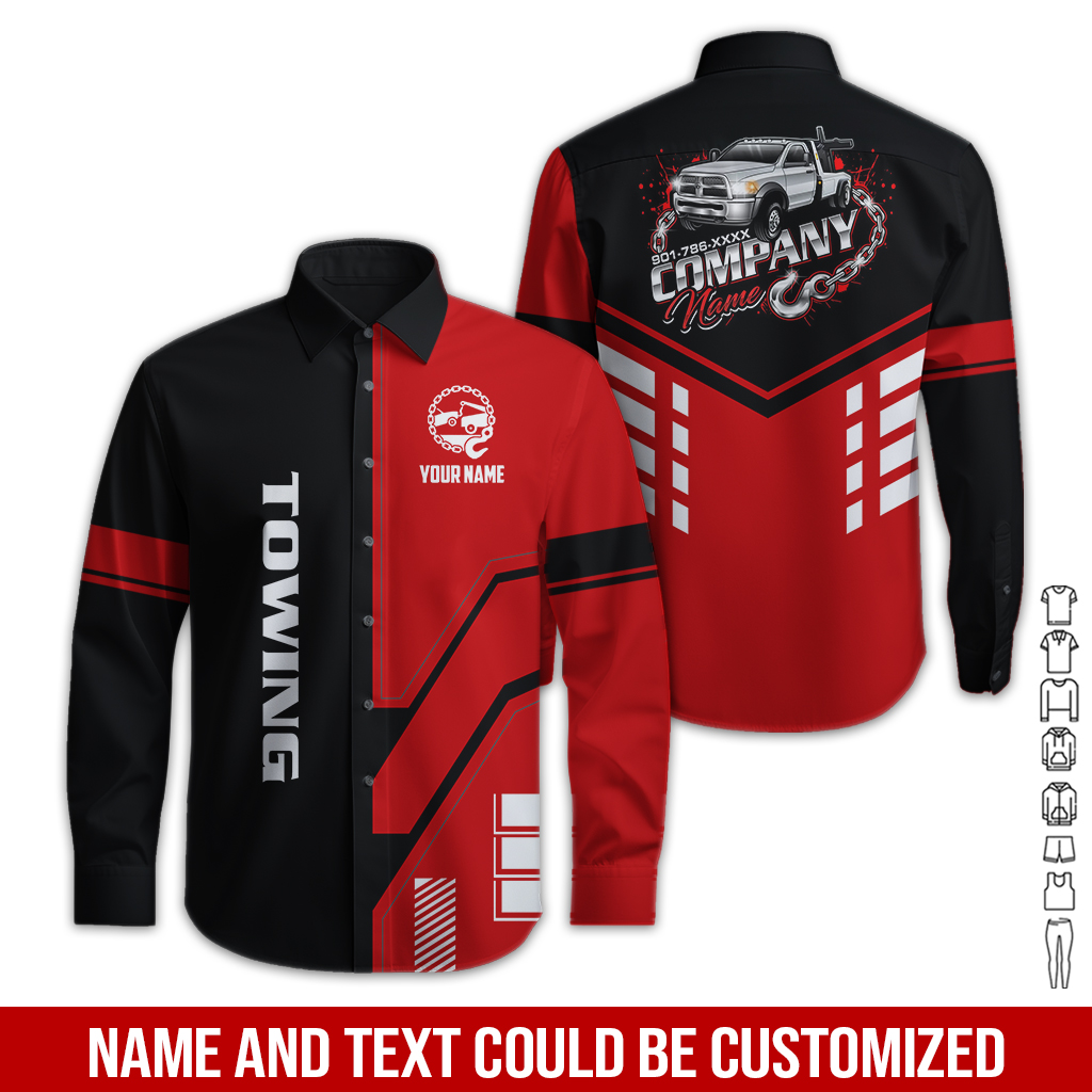 6179851-personalized-name-tow-truck-3d-all-over-printed-clothes-gl229-16.jpg Custom Tow Truck 3D Hoodie - photo 16